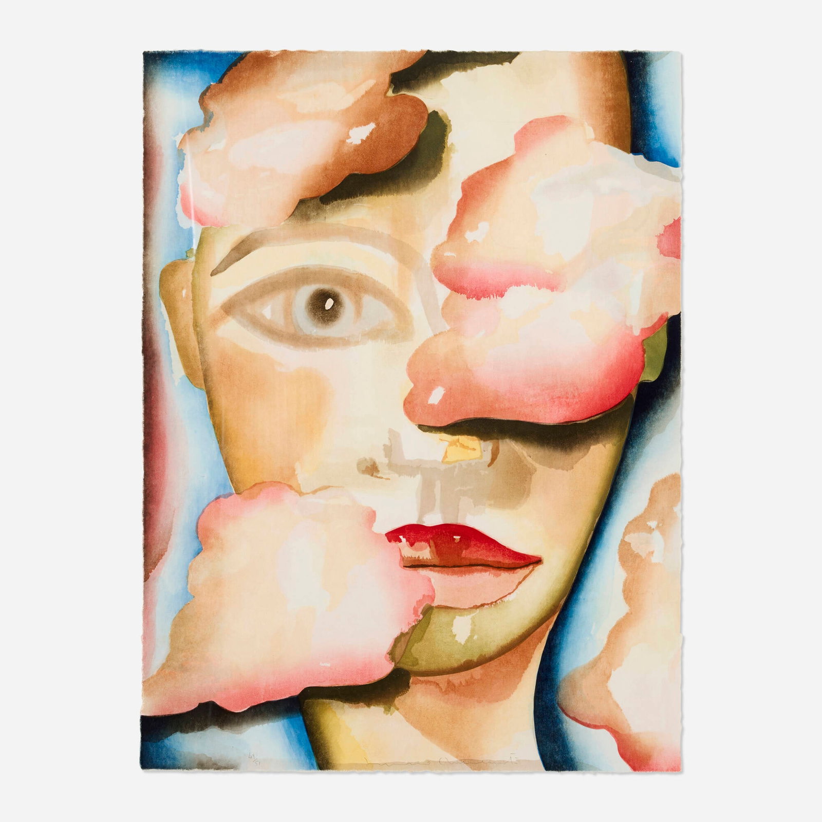 Francesco Clemente, Air: Francesco Clemente Air 2007 Ukiyo-e woodcut in colors 24.25 h x 18.25 w in (62 x 46 cm) Signed and numbered to lower edge '49/51 Francesco Clemente'. This work is number 49 from the edition