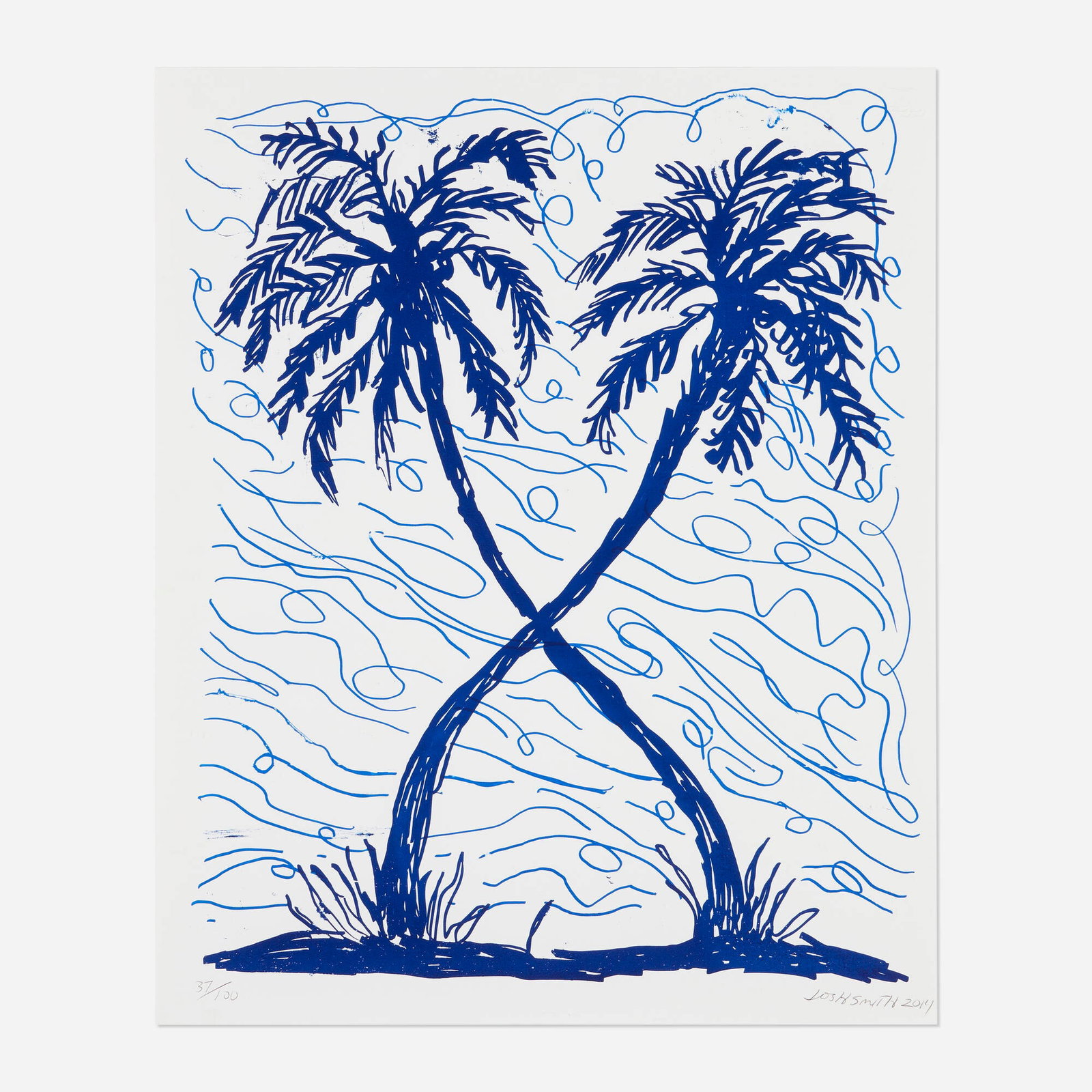 Josh Smith, Untitled (from the White Columns portfolio): Josh Smith Untitled (from the White Columns portfolio) 2014 screenprint in colors image: 23 h x 18.5 w in (58 x 47 cm) sheet: 24.5 h x 20 w in (62 x 51 cm) Signed, dated and numbered to lowe