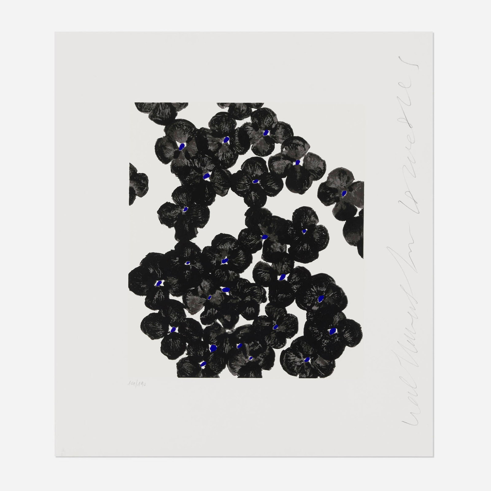 Donald Sultan, Wallflower 35 (from the Wallflowers portfolio): Donald Sultan Wallflower 35 (from the Wallflowers portfolio) 2008 screenprint in colors image: 15.75 h x 13.5 w in (40 x 34 cm) sheet: 24.25 h x 21.625 w in (62 x 55 cm) Signed, titled, date