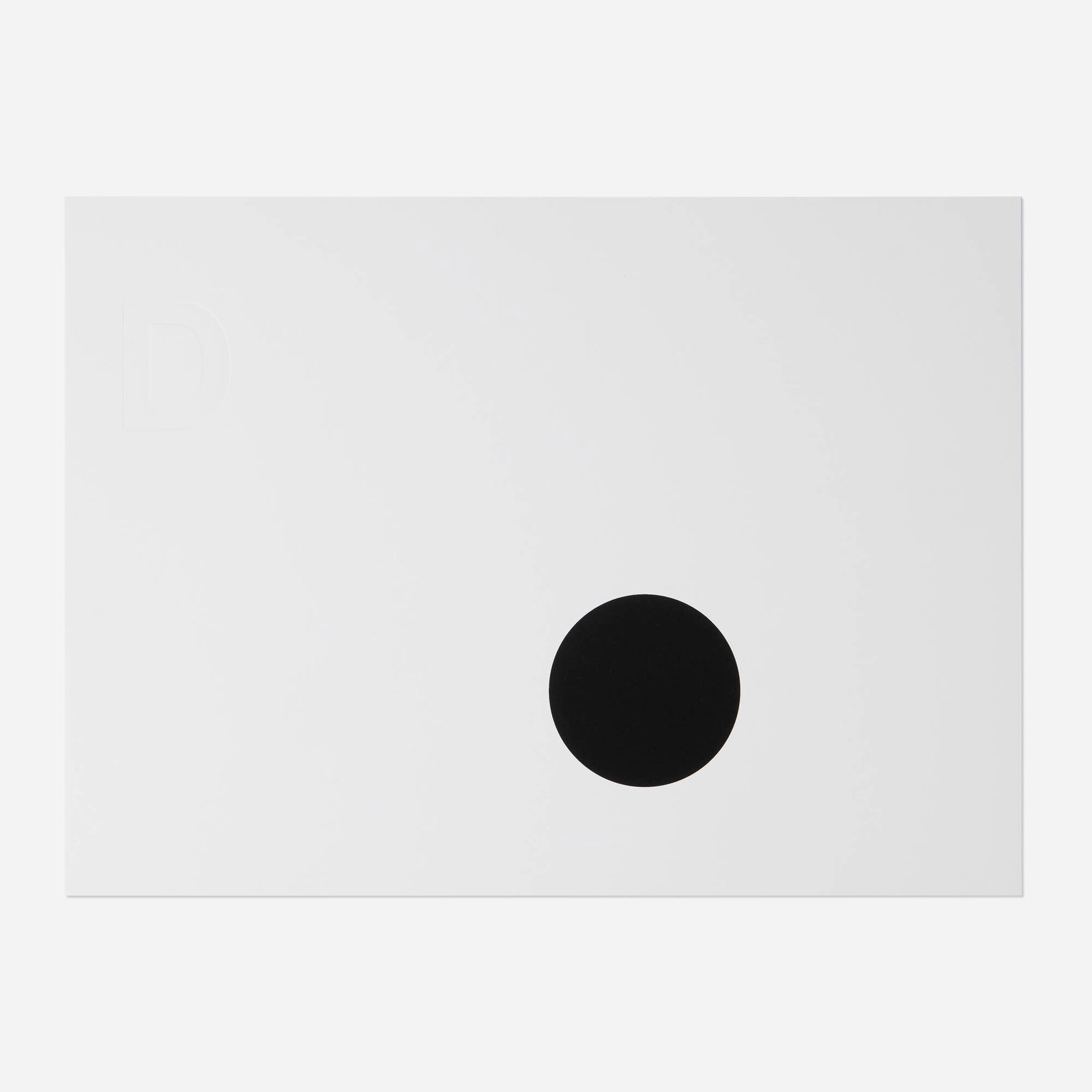 Adam Pendleton, Black Dada (D/black circle) (1 of 2)