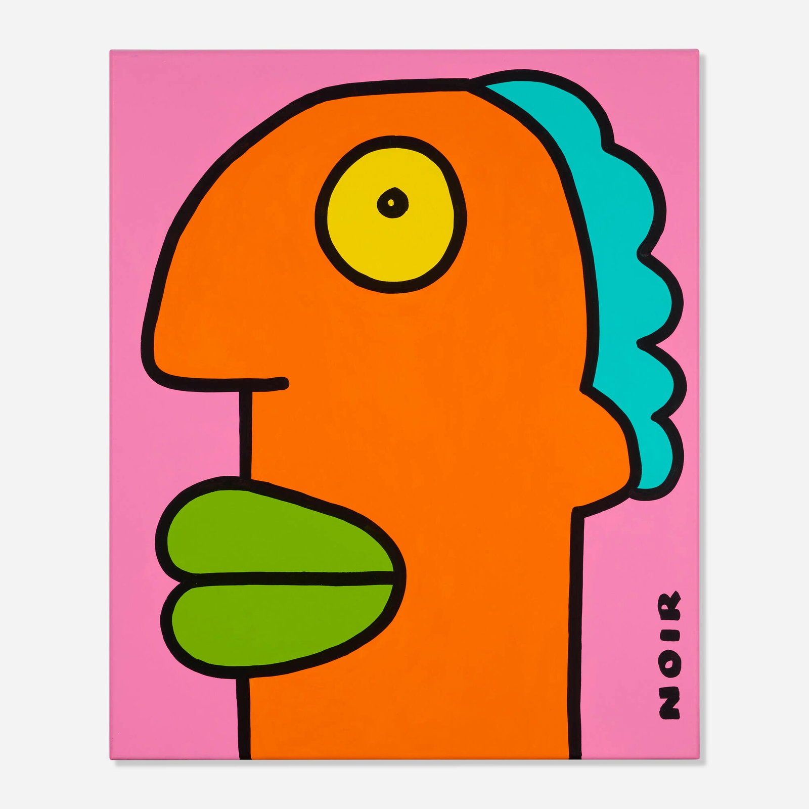 Thierry Noir, I contemplate a bee on the edge of a sunflower: Thierry Noir I contemplate a bee on the edge of a sunflower 2020 acrylic on canvas 23.75 h x 19.75 w in (60 x 50 cm) Signed to lower right 'Noir'. Signed, titled, and dated to verso