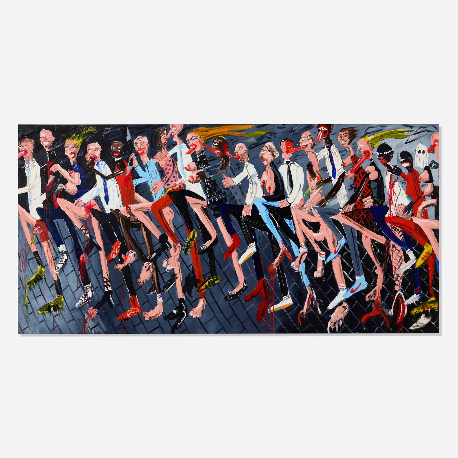 Dale Lewis, Black Lace: Dale Lewis Black Lace 2016 oil, acrylic and spray paint on canvas 78 h x 157.25 w in (198 x 399 cm) This work will ship from Los Angeles, California.