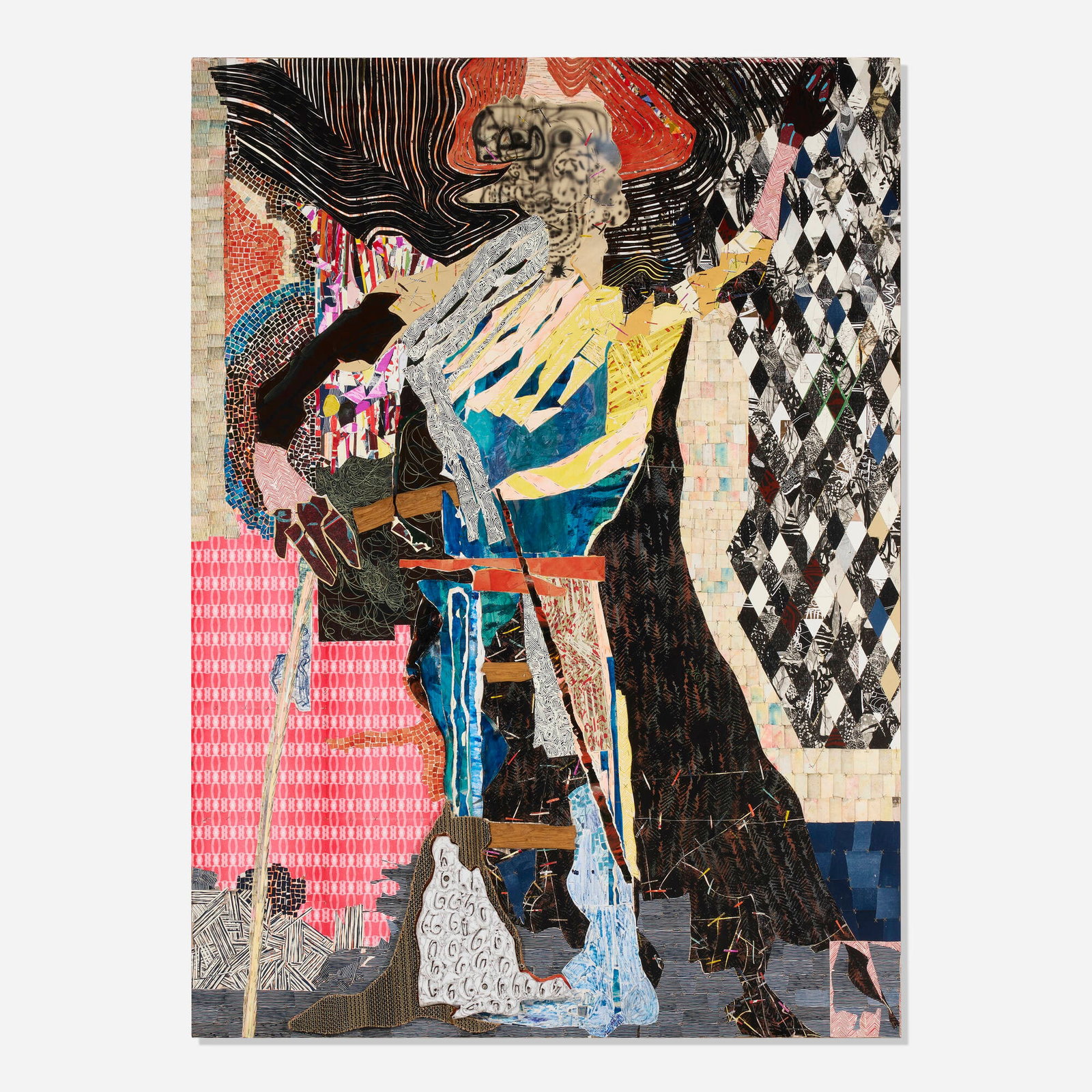 Peter Linde Busk, I May Well Have Reached a Kind of Impasse: Peter Linde Busk I May Well Have Reached a Kind of Impasse 2016 mixed media collage on wood panel 78.75 h x 57 w in (200 x 145 cm) Signed, titled, and dated to verso 'Busk 16 I May Well Have
