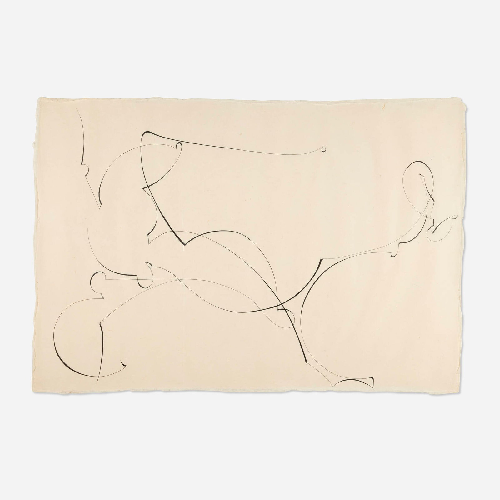 Elliott Puckette, Untitled: Elliott Puckette Untitled 2000 India ink on paper 38.5 h x 56.625 w in (98 x 144 cm) Provenance: Private Collection This work will ship from Lambertville, New Jersey.
