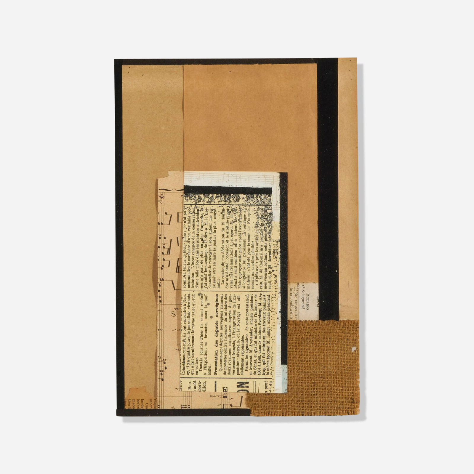 Stephen Edlich, Rodrigo: Stephen Edlich Rodrigo 1979 sacking paper and newspaper 11 h x 7.75 w in (28 x 20 cm) Provenance: Shannon's, Greenwich, Fine Art Sale, 23 October 2008, Lot 116 | Private Collection This work