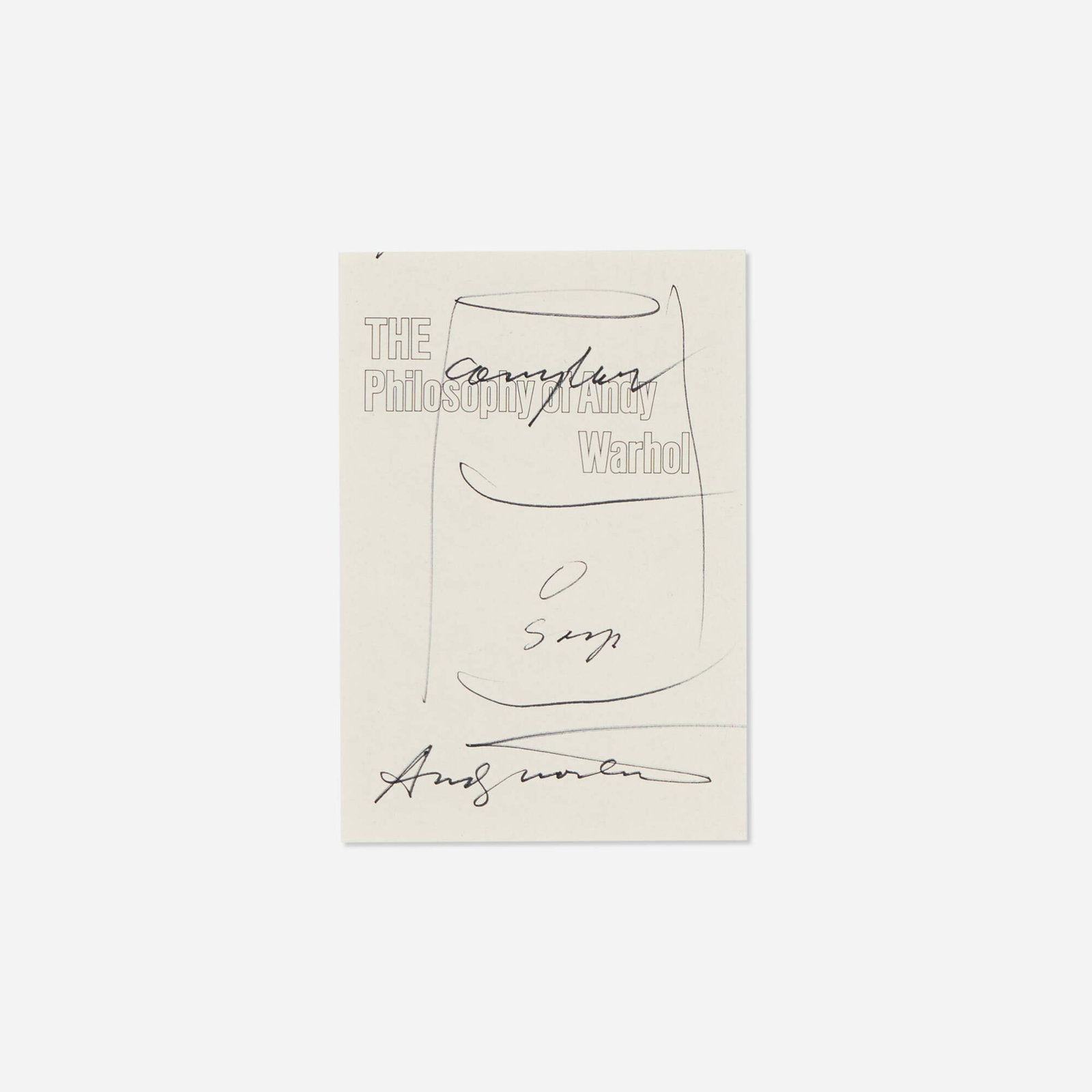 Andy Warhol, Signed title page from The Philosophy of Andy Warhol (1 of 4)