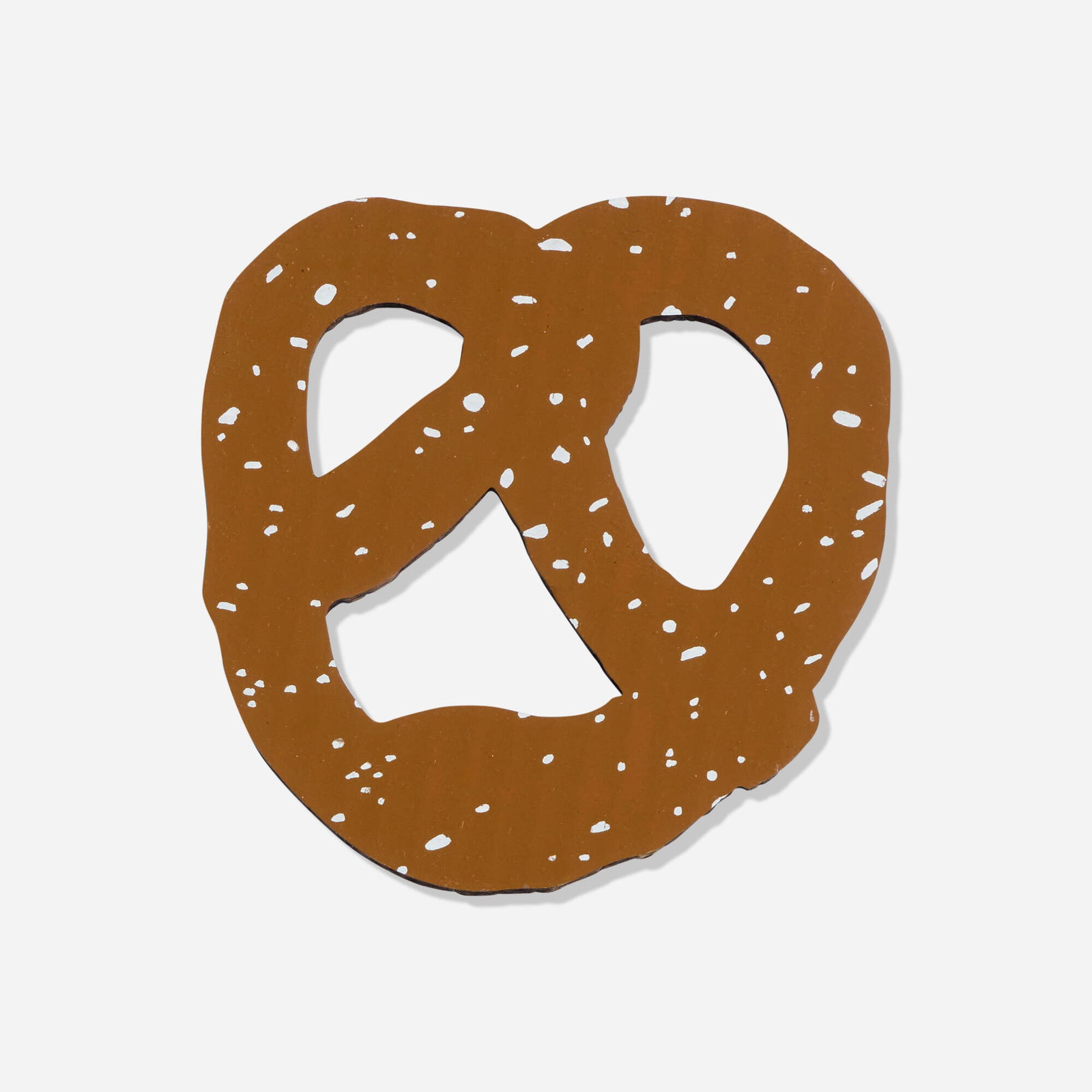 Claes Oldenburg, N.Y.C. Pretzel: Claes Oldenburg N.Y.C. Pretzel 1994 screenprint in colors on cardboard 7 h x 7 w in (18 x 18 cm) Stamped artist's copyright to verso 'CO. N.Y.C. Pretzel Claes Oldenburg Unlimited ?1994'. This