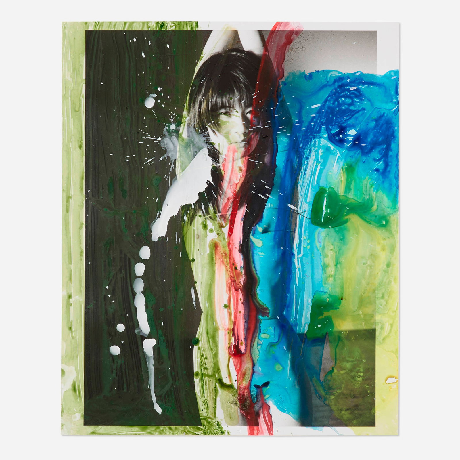Nobuyoshi Araki, Untitled (Lovers Allure): Nobuyoshi Araki Untitled (Lovers Allure) 2008 acrylic on gelatin silver print 22 h x 18 w in (56 x 46 cm) Signed to verso 'Nobuyoshi Araki'. Provenance: Anton