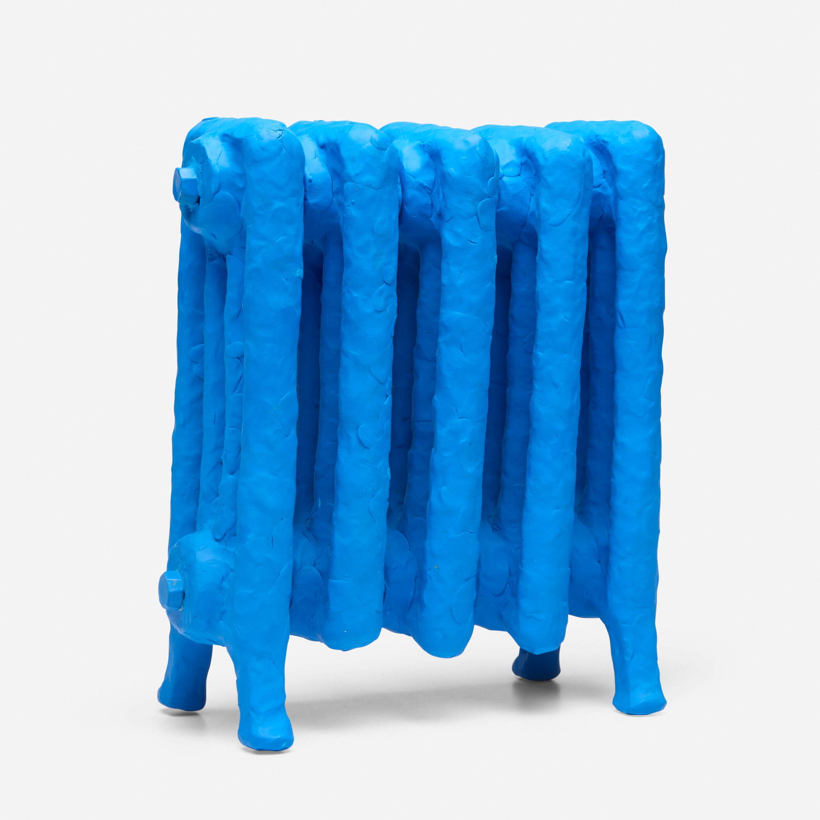 David Adamo, Commissioned Small Blue Radiator: David Adamo Commissioned Small Blue Radiator 2014 Sculpey 11 h x 9.75 w x 3.75 d in (28 x 25 x 10 cm) Provenance: Galerie Rodolphe Janssen, Brussels | Private Collection This work will ship from