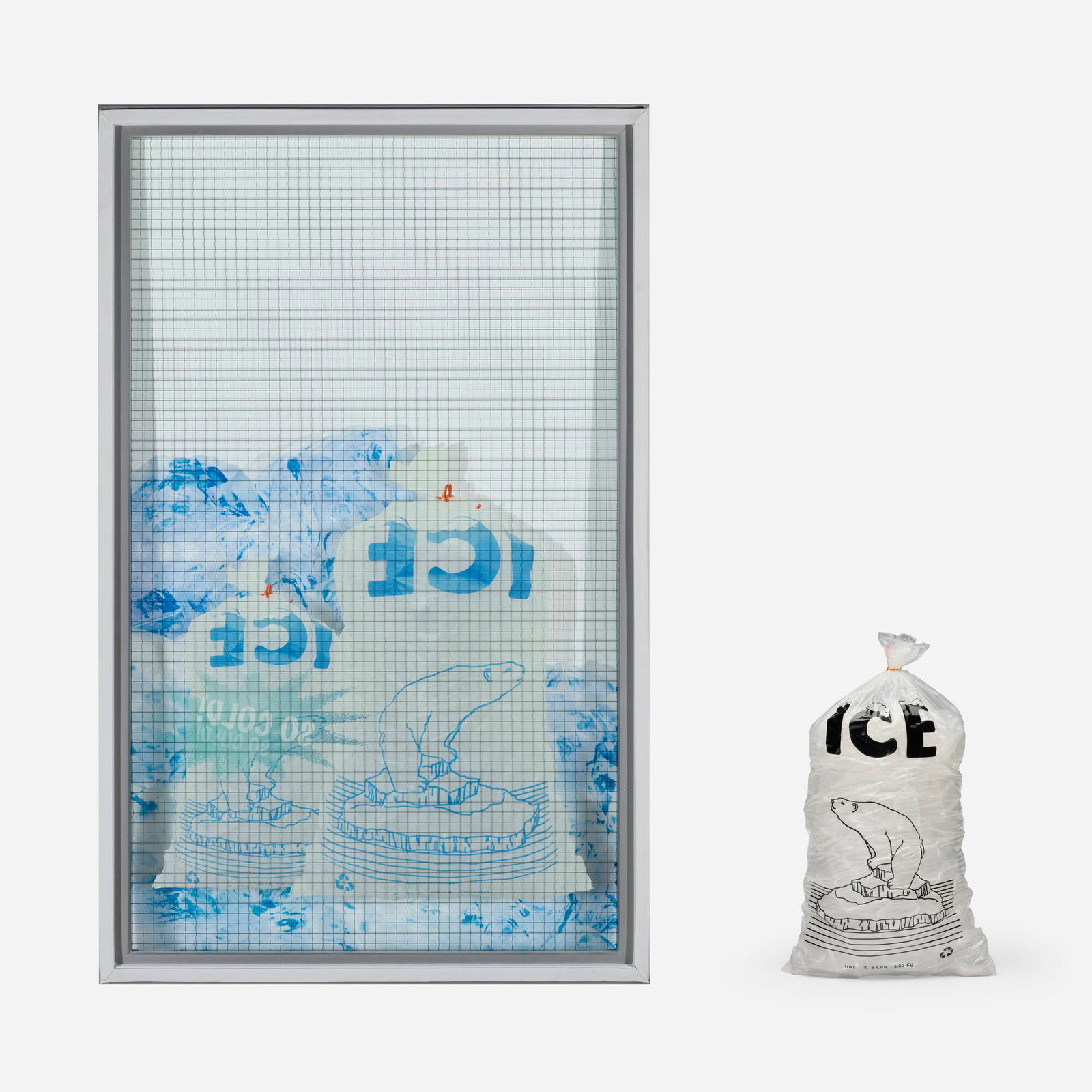 Chris Bradley, Ice Bag (Polar Bear Black and White); Freezer Door (Double Ice Bag) (two works) (1 of 9)