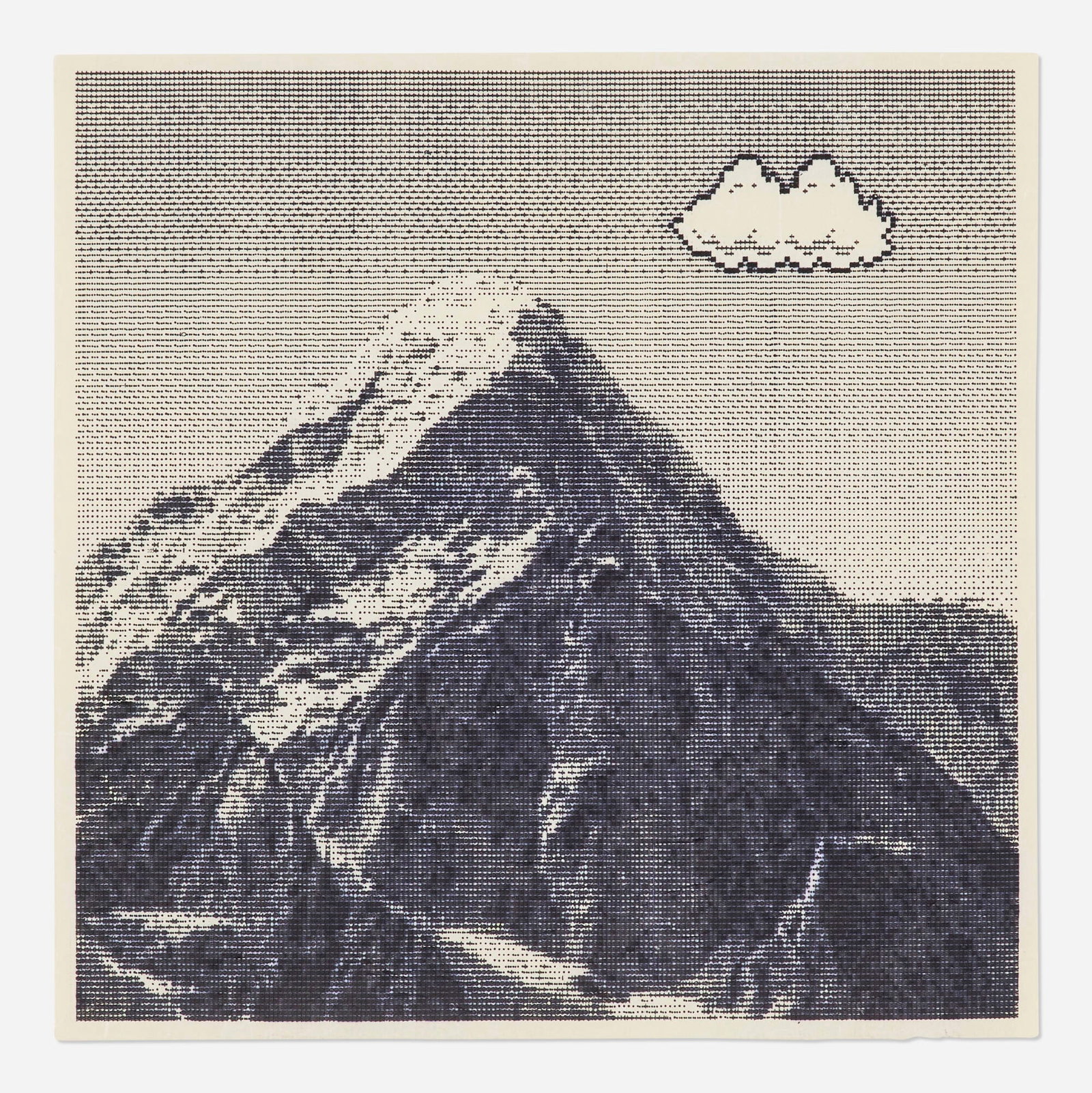 Arno Beck, Untitled (Mountain): Arno Beck Untitled (Mountain) 2021 typewriter ink on paper 17.75 h x 17.75 w in (45 x 45 cm) Provenance: Nino Mier Gallery, Santa Monica? This work will ship from Los Angeles, California.