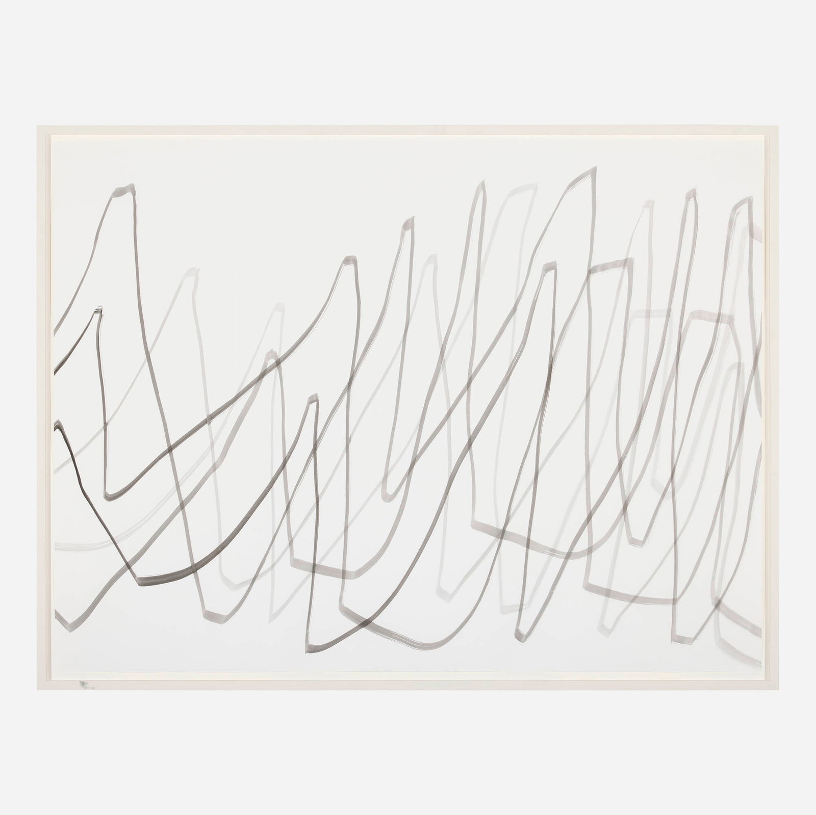 Silvia Bachli, Untitled: Silvia Bachli Untitled 2014 gouache on paper in artist's frame 31.25 h x 41.125 w in (79 x 104 cm) Signed and dated to verso 'Silvia Bachli S.B. 2014'. Provenance: Peter Freeman, Inc., New