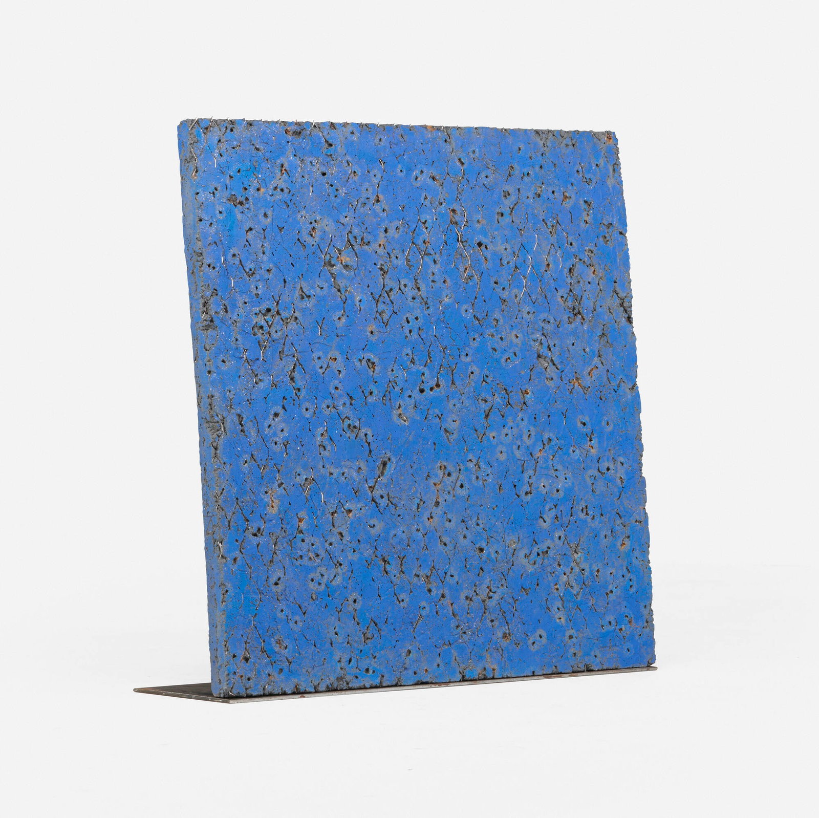 Davina Semo, What You Don't Do Right, She Said, You're Going To Have To Do Over: Davina Semo What You Don't Do Right, She Said, You're Going To Have To Do Over 2013 spray paint transfer on pigmented reinforced concrete and expanded steel 36.25 h x 36 w x 10 d in (92 x 91 x 25 cm)
