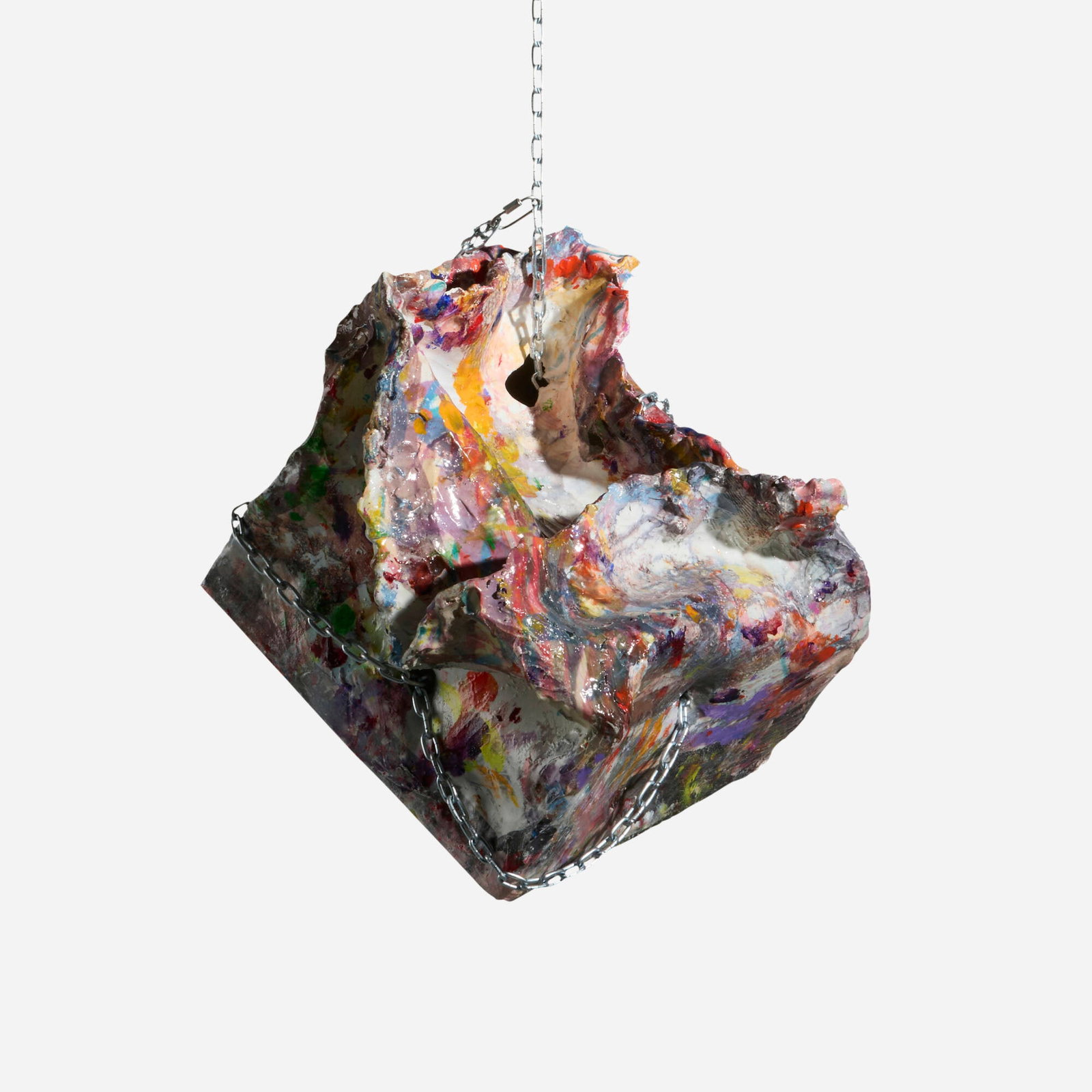 Parker Ito, Memoirs of an Imperfect Kawaii Trill BB 12: Parker Ito Memoirs of an Imperfect Kawaii Trill BB 12 2013 hydro-dipped ceramic, glaze and hardware hanging (overall): 40 h in (102 cm) ceramic: 10 h x 11 w x 11 d in (25 x 28 x 28 cm) This work will