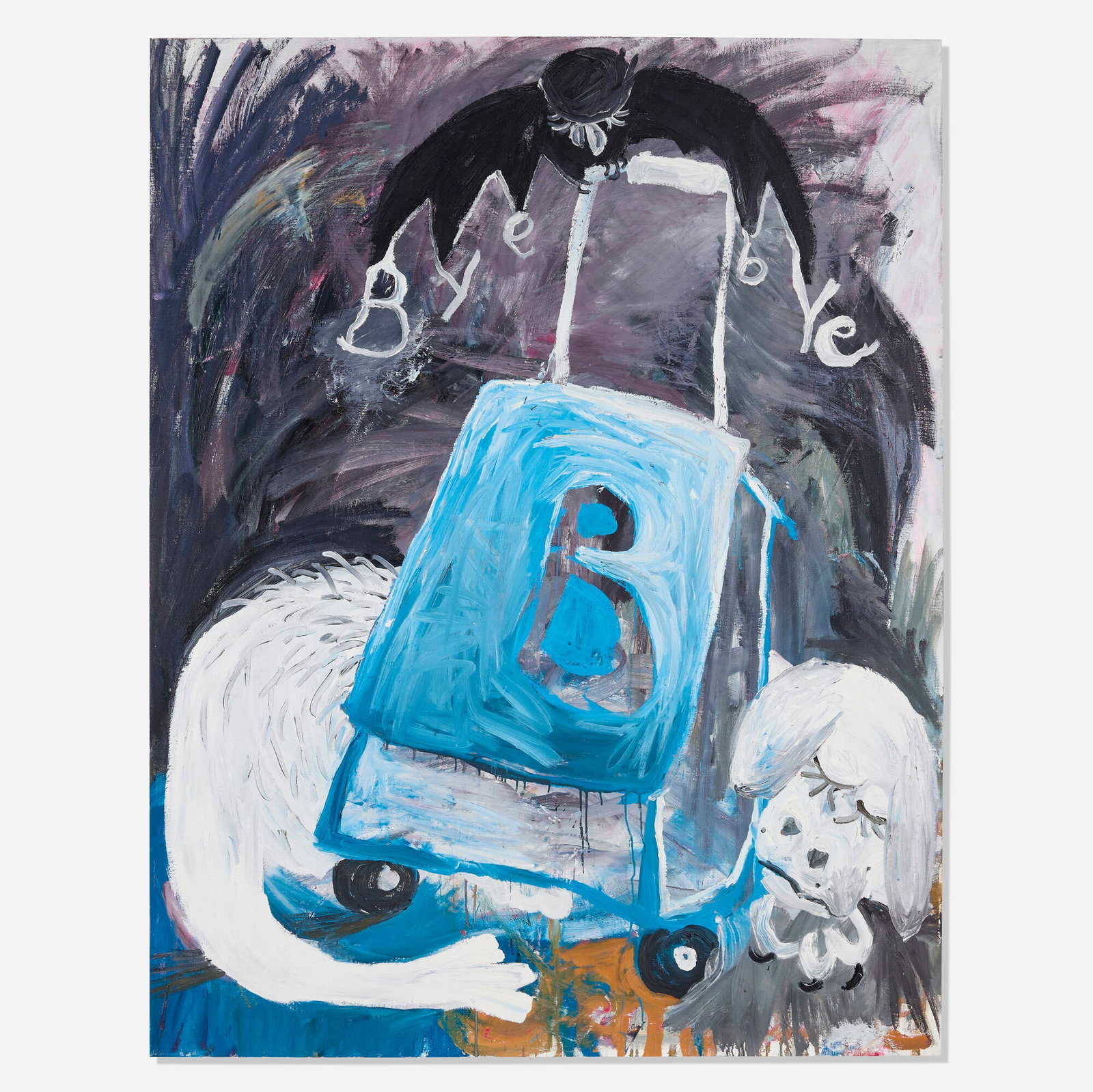 Bendix Harms, Bye Bye B: Bendix Harms Bye Bye B 2005 oil on canvas 70.75 h x 55 w in (180 x 140 cm) Signed, titled, and dated to verso 'Bye Bye B. Bendix Harms 2005'. Provenance: Anton Kern Gallery, New York |