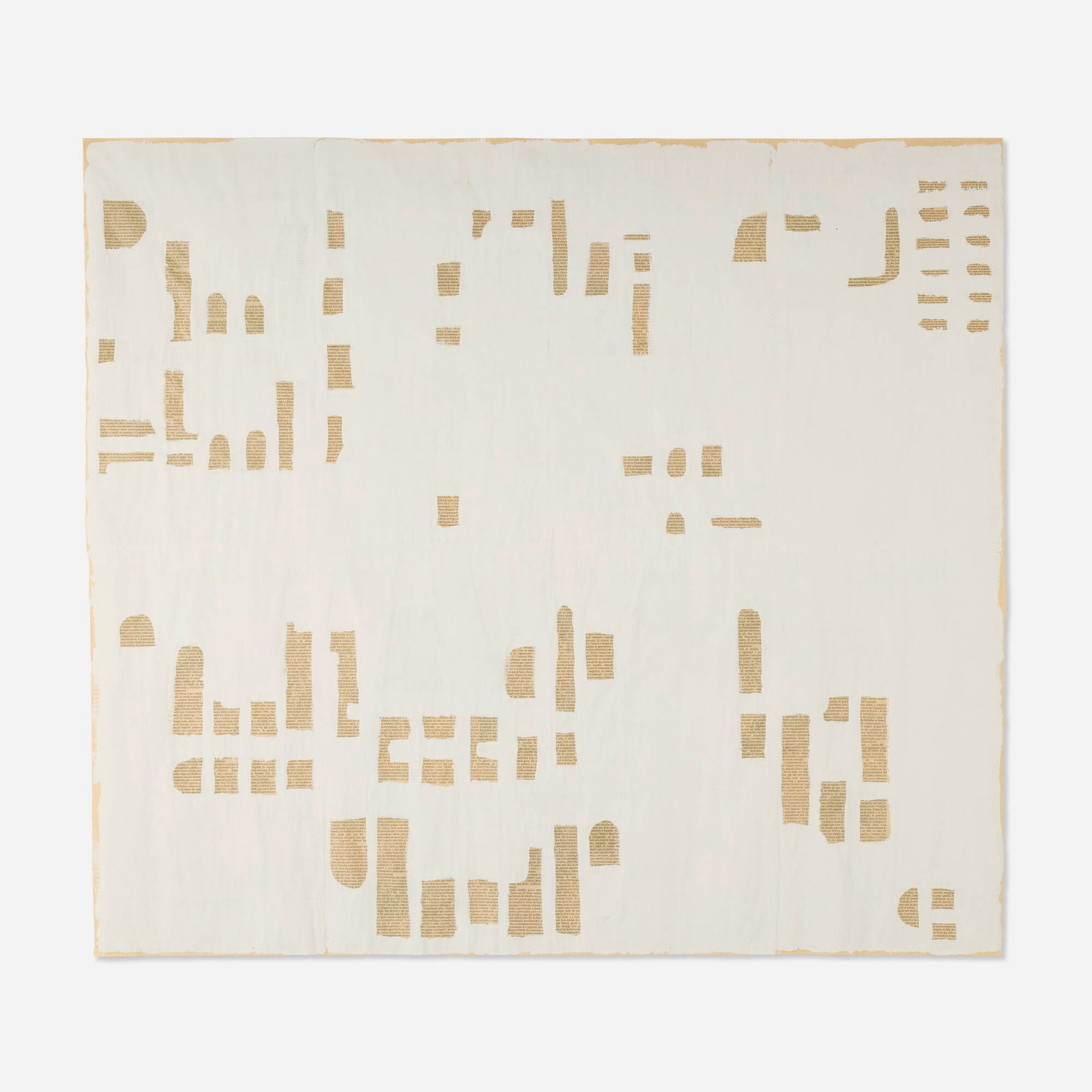 Cristiano Lenhardt, Untitled (Jornal 7): Cristiano Lenhardt Untitled (Jornal 7) 2015 latex on newspaper 42.25 h x 47.25 w in (107 x 120 cm) Provenance: Galeria Fortes Vilaca, Sao Paulo | Private Collection This work will ship from