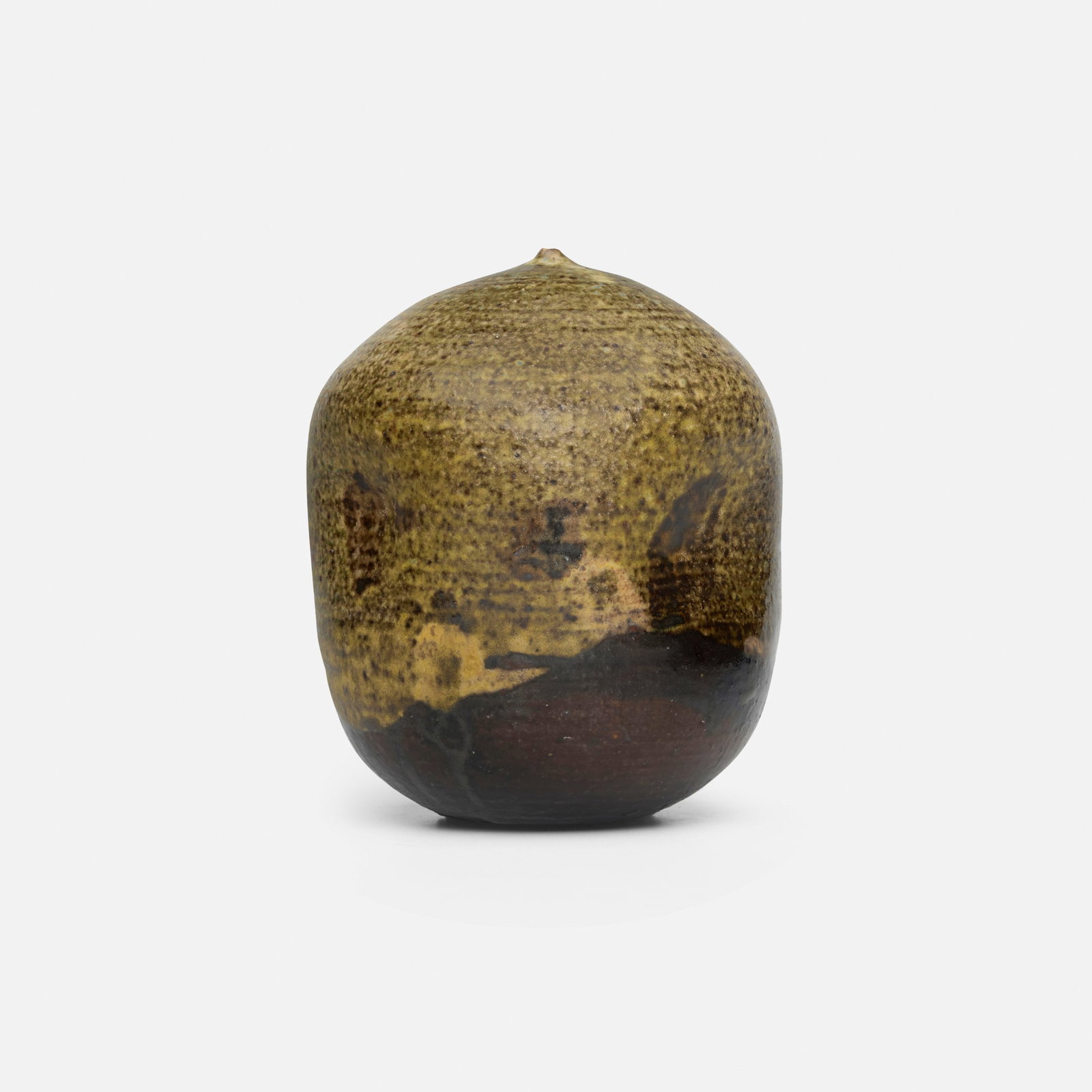 Toshiko Takaezu, Closed Form: Toshiko Takaezu Closed Form c. 1980 glazed stoneware 7 h x 5.75 dia in (18 x 15 cm) Incised signature to underside 'TT'. Provenance: Acquired directly from the artist in Hawaii, Private Collection,