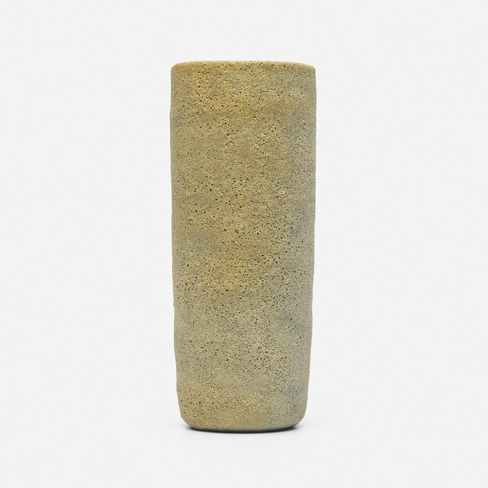 Gertrud and Otto Natzler, Vase: Gertrud and Otto Natzler Vase c. 1938 volcanic-glazed earthenware 9.5 h x 3.75 dia in (24 x 10 cm) Signed to underside 'G & O Natzler'. This work will ship from Lambertville, New Jersey.