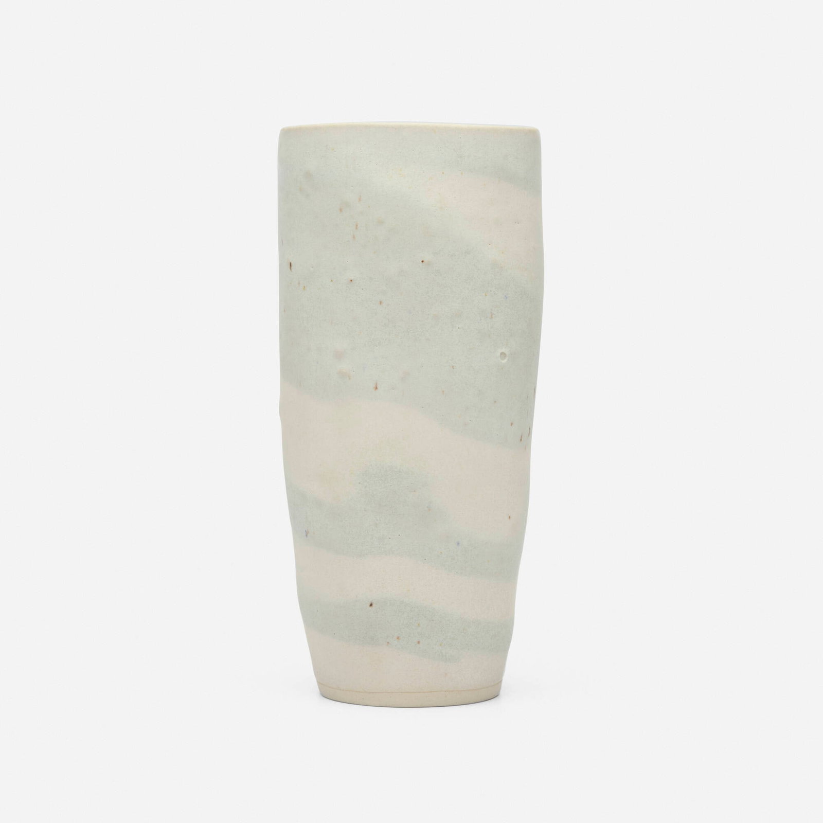 Lucie Rie, Vase: Lucie Rie Vase c. 1980 glazed stoneware 7.375 h x 3.375 w x 2.875 d in (19 x 9 x 7 cm) Impressed artist's seal to underside. Provenance: Collection of Dr. John Shea