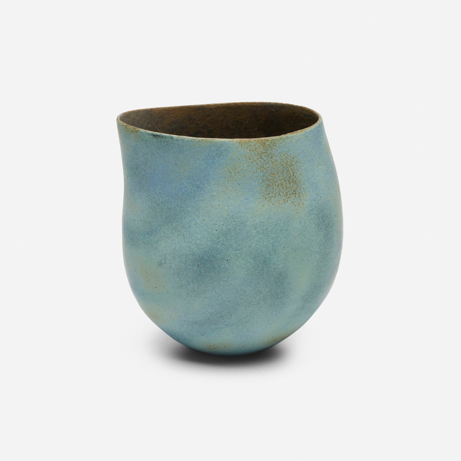 John Ward, Vase: John Ward Vase c. 1990 glazed stoneware 8.625 h x 7.625 w x 7.875 d in (22 x 19 x 20 cm) Impressed artist's chop mark to underside 'JW'. This work will ship from Lambertville, New Jersey.