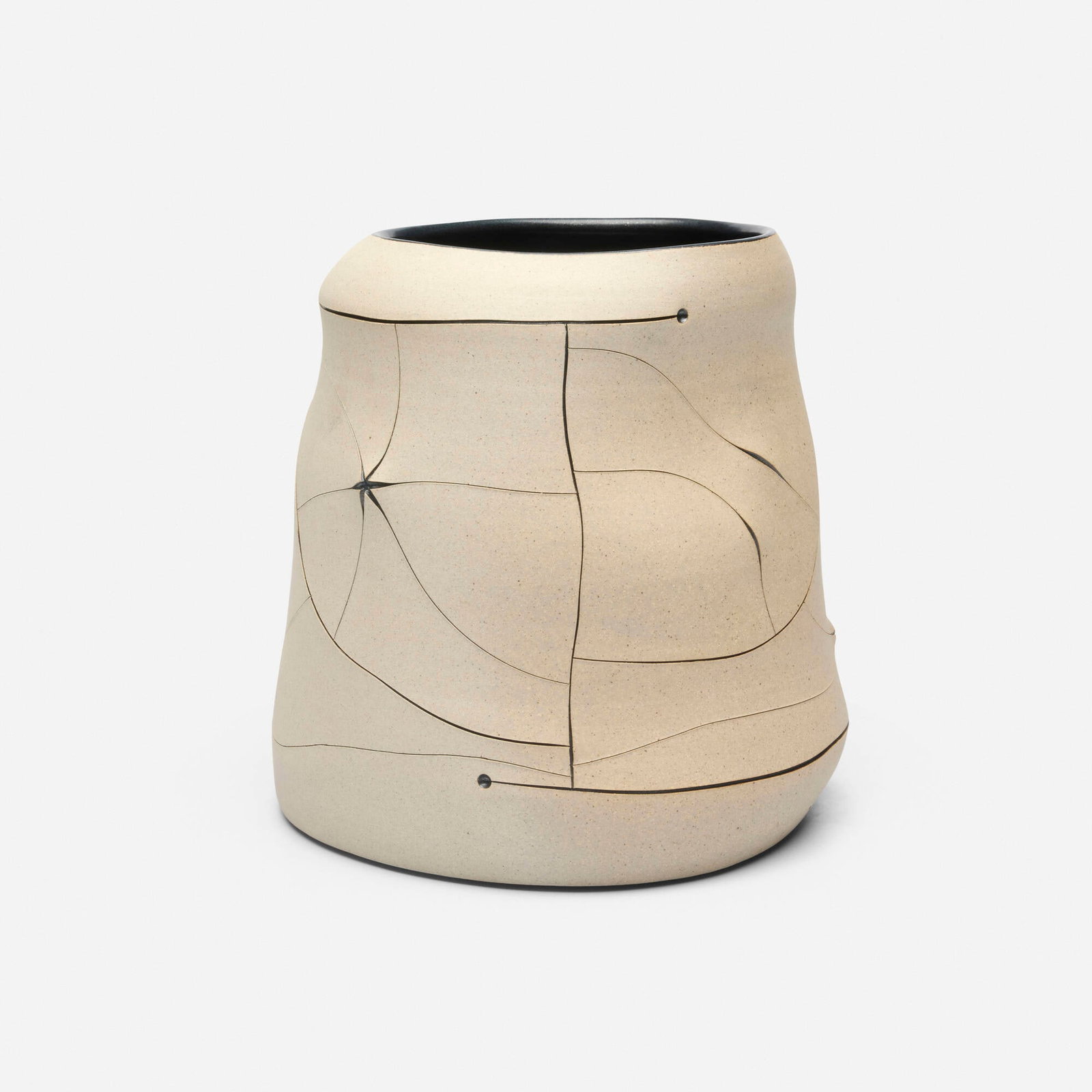 Gustavo Perez, Vase: Gustavo Perez Vase 2012 glazed stoneware 9.375 h x 9.375 w x 8.5 d in (24 x 24 x 22 cm) Glazed signature and number to underside 'GP 12-382'. This work will ship from Lamber