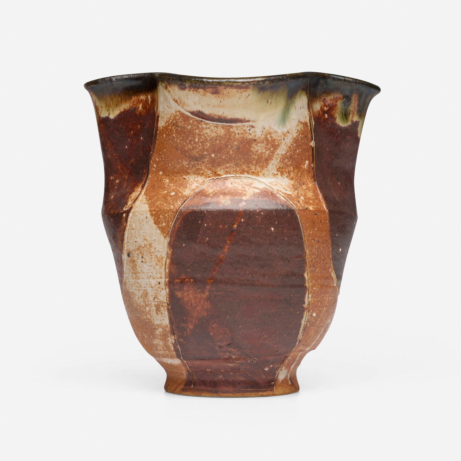Marguerite Wildenhain, Vase: Marguerite Wildenhain Vase Pond Farm c. 1960 glazed stoneware 5.875 h x 5.625 w x 4.5 d in (15 x 14 x 11 cm) Incised to underside 'Pond Farm' with jug cipher. This work will ship from