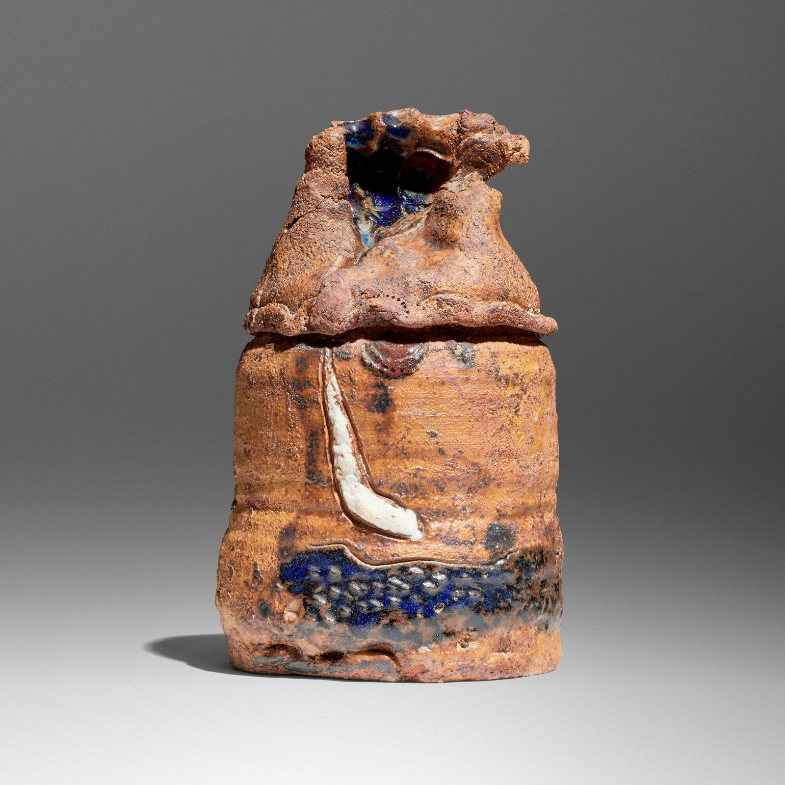 Robert Arneson, Untitled (lidded vessel): Robert Arneson Untitled (lidded vessel) 1963 glazed stoneware 9.5 h x 5.5 dia in (24 x 14 cm) Incised signature and date to side body 'Arneson 63'. Provenance: Acquired directly from the artist,