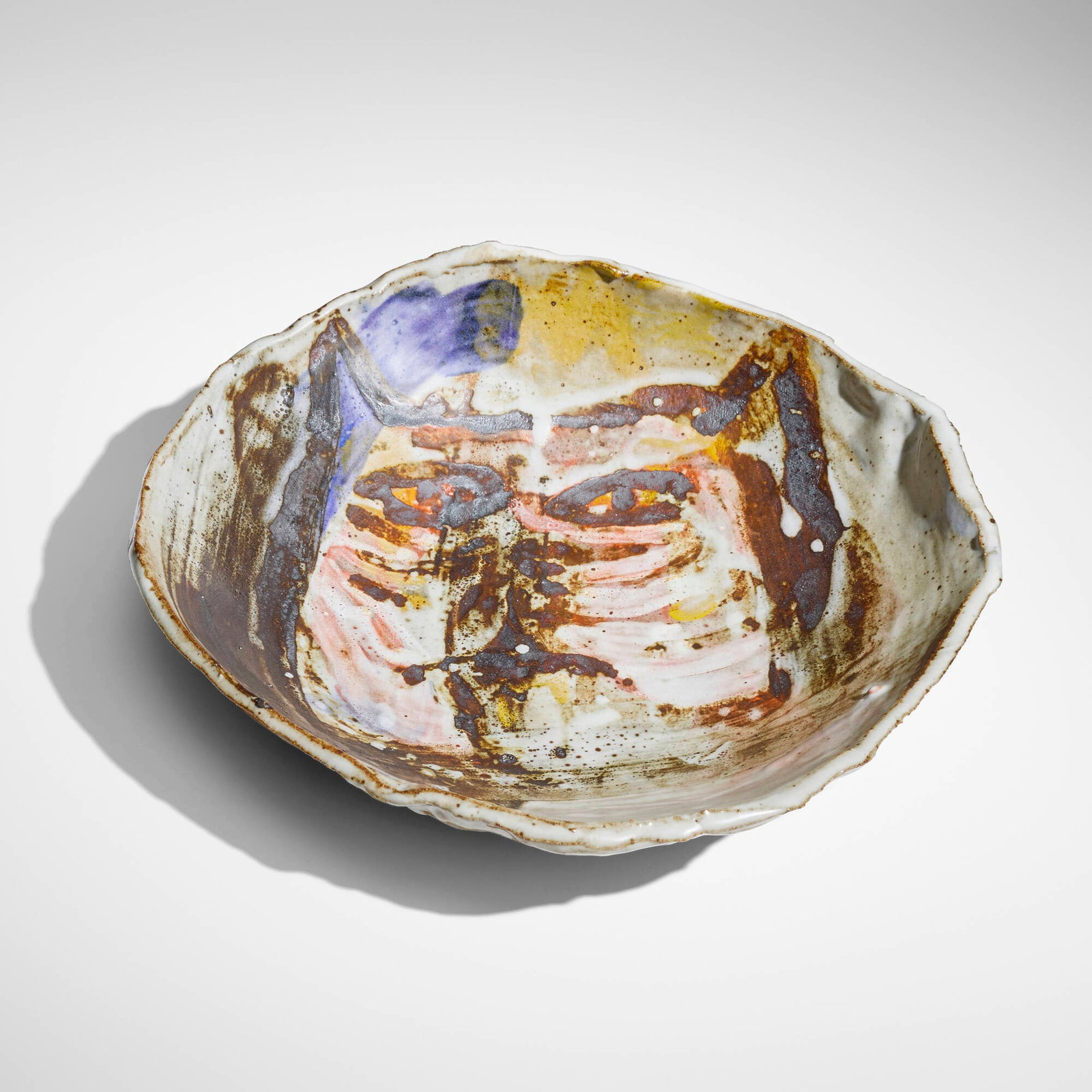 Roger Herman, Untitled Charger #3: Roger Herman Untitled Charger #3 2015 glazed stoneware 2.75 h x 11.75 w x 11.5 d in (7 x 30 x 29 cm) Incised signature and date to underside 'RH15'. This work will ship from Los Angeles,