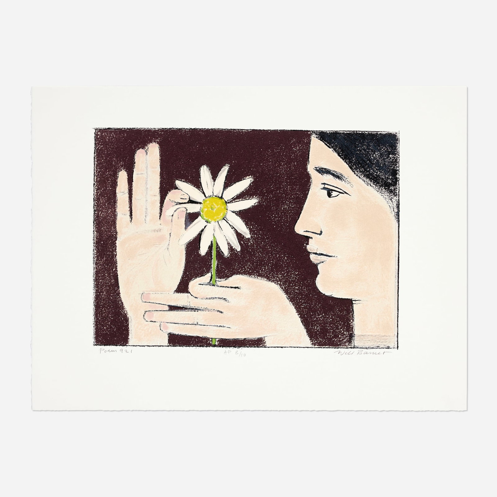 Will Barnet, Poem 921: Will Barnet Poem 921 1997 screenprint in colors on Coventry rag image: 14.625 h x 20.5 w in (37 x 52 cm) sheet: 21.875 h x 29.5 w in (56 x 75 cm) Signed, titled, and numbered to lower edge 'Poem