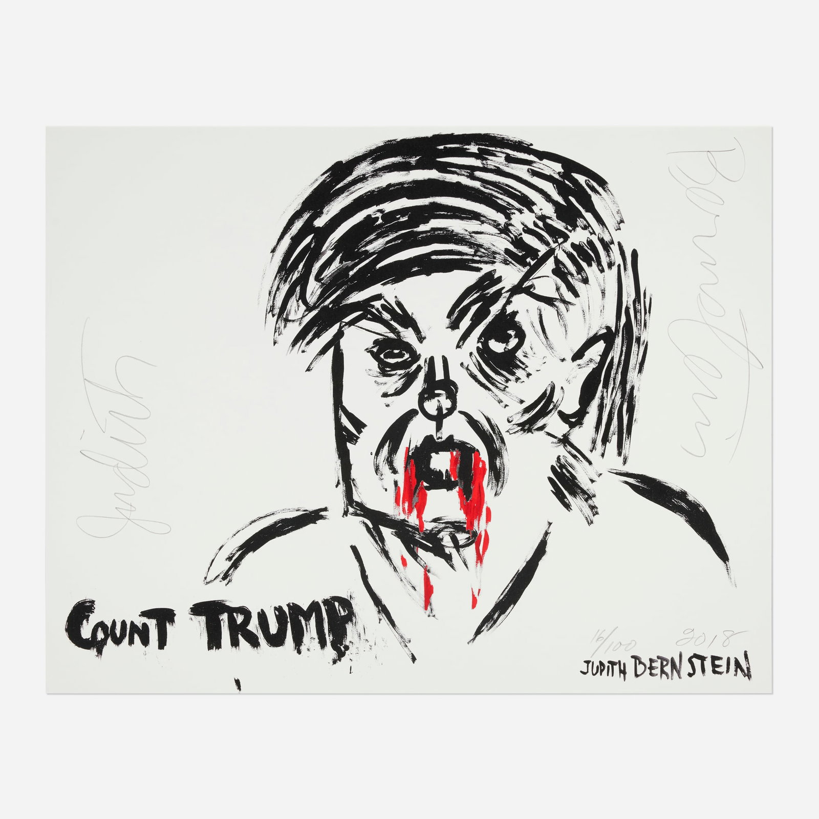 Judith Bernstein, Untitled (Count Trump) (from the 2018 White Columns Print Portfolio) (1 of 2)