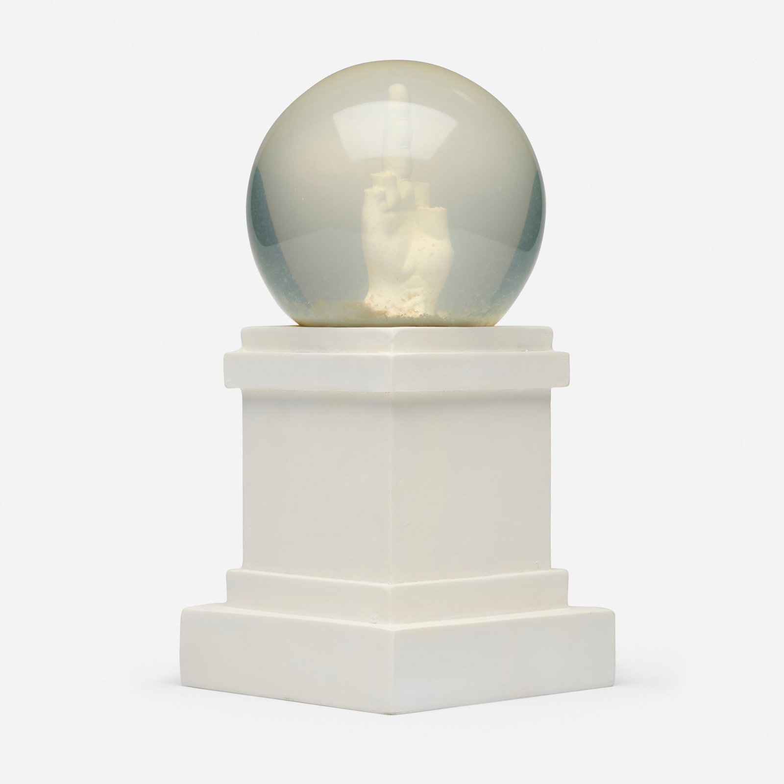 Maurizio Cattelan, L.O.V.E. Snow Globe (1 of 3)