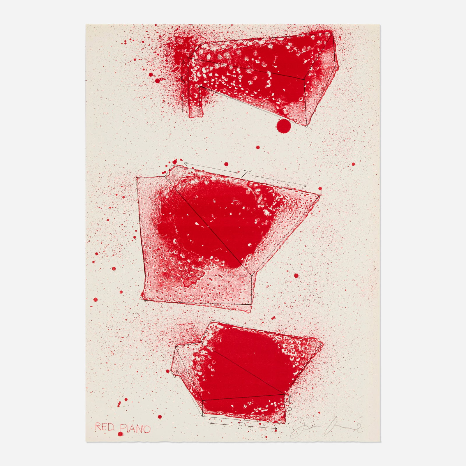 Jim Dine, Red Piano (from The Picture of Dorian Gray portfolio) (1 of 2)
