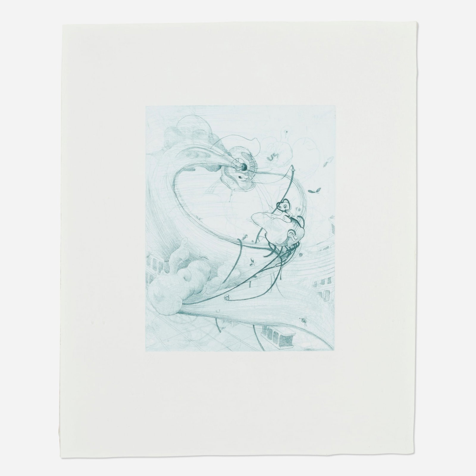 Inka Essenhigh, Tornado: Inka Essenhigh Tornado 2001 etching in colors on Somerset image: 9 h x 7 w in (23 x 18 cm) sheet: 15.625 h x 13 w in (40 x 33 cm) Signed, dated and numbered to lower edge '7/25 Inka Essenhigh