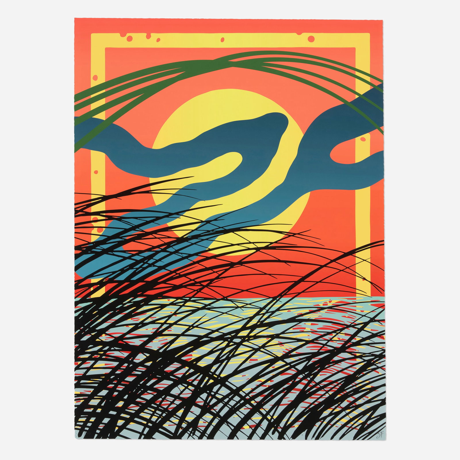 Sam Friedman, Circadian Clock (from the Beach Painting series): Sam Friedman Circadian Clock (from the Beach Painting series) 2023 archival pigment print on cold press cotton rag 290gsm Bright White 30.125 h x 22.25 w in (77 x 57 cm) Signed and numbered to lower
