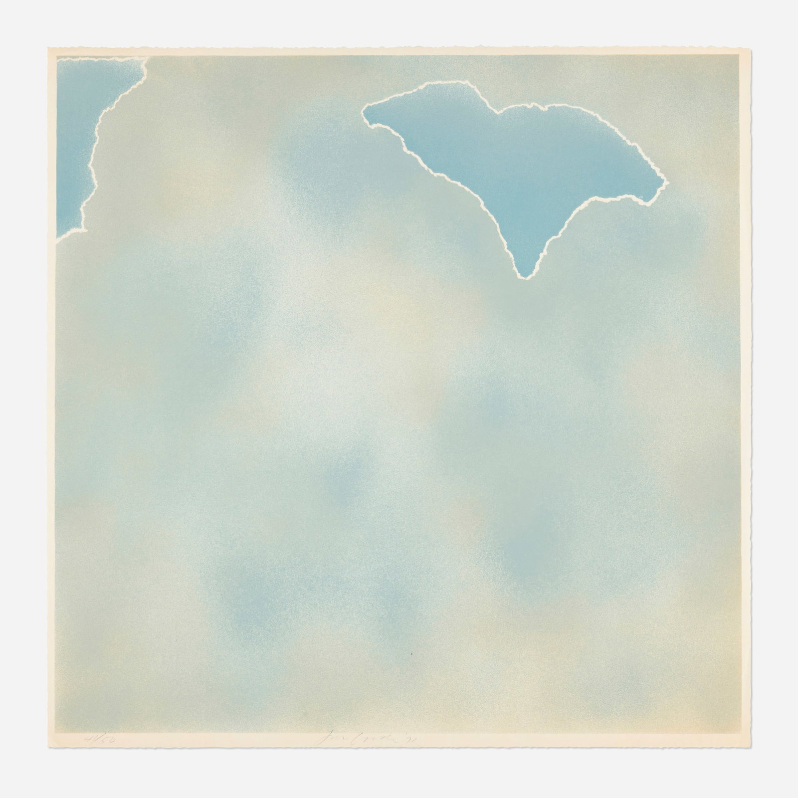 Joe Goode, Untitled (Blue Paper Clouds) (1 of 2)