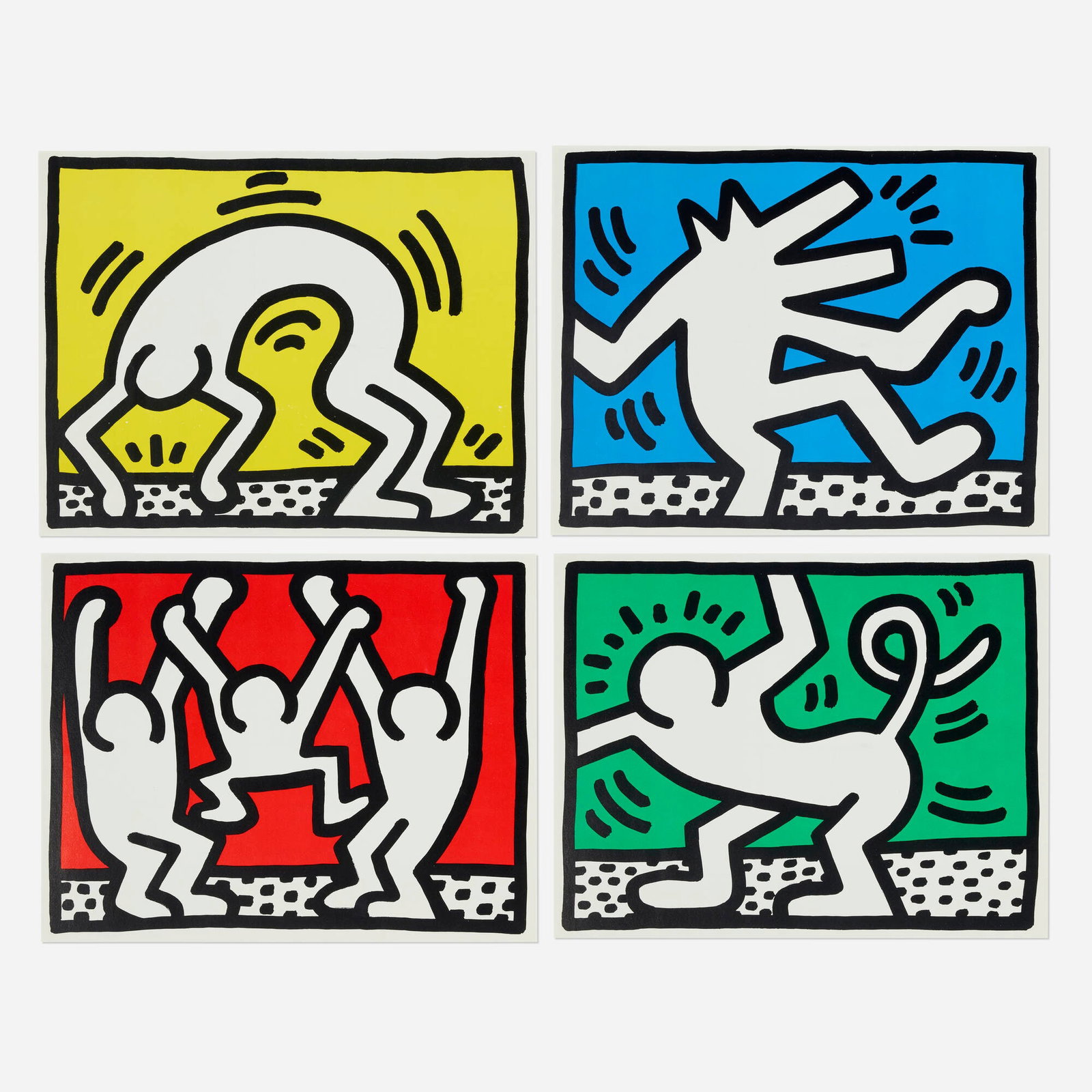 Keith Haring, Four works from Pop Shop Calendar (1 of 2)