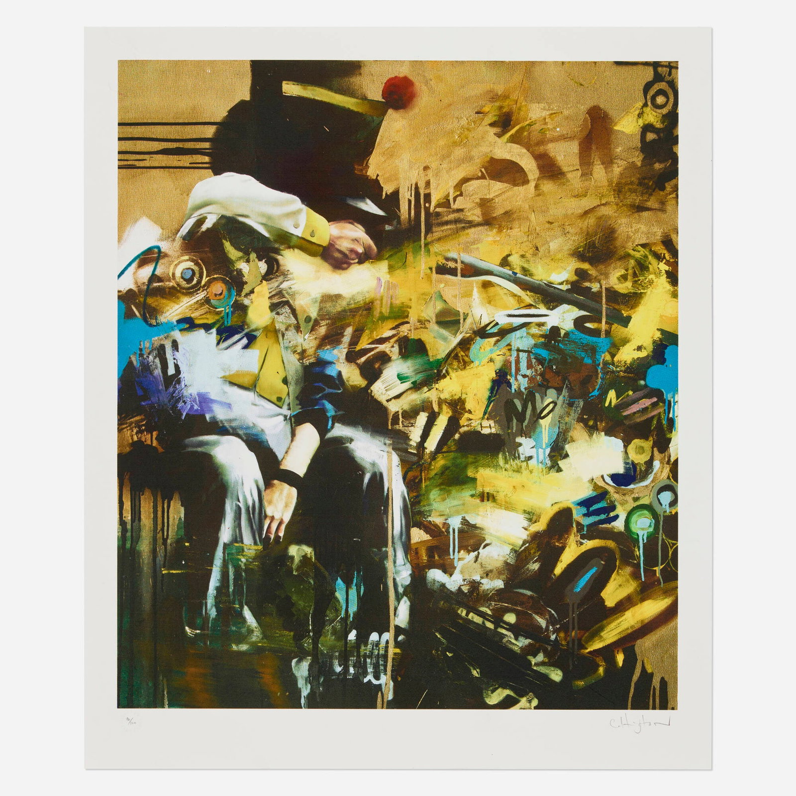 Conor Harrington, A Worm in the Suburban Bud: Conor Harrington A Worm in the Suburban Bud 2009 screenprint in colors on cotton rag image: 20 h x 17.25 w in (51 x 44 cm) sheet: 23 h x 19.5 w in (58 x 50 cm) Signed and numbered to lower e