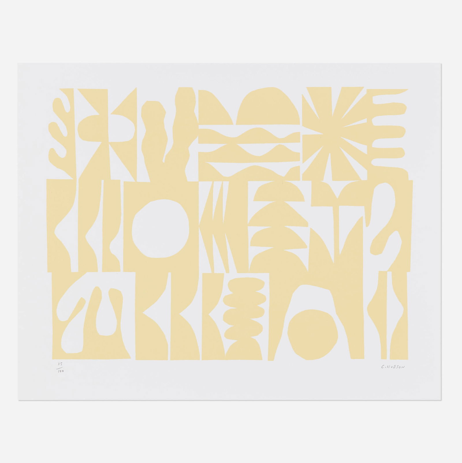 Cody Hudson, Untitled (Vuori Holiday 2024 Pattern): Cody Hudson Untitled (Vuori Holiday 2024 Pattern) c. 2024 screenprint image: 13 h x 16.75 w in (33 x 43 cm) sheet: 16 h x 20 w in (41 x 51 cm) Signed and numbered to lower edge '15/100 C Hud