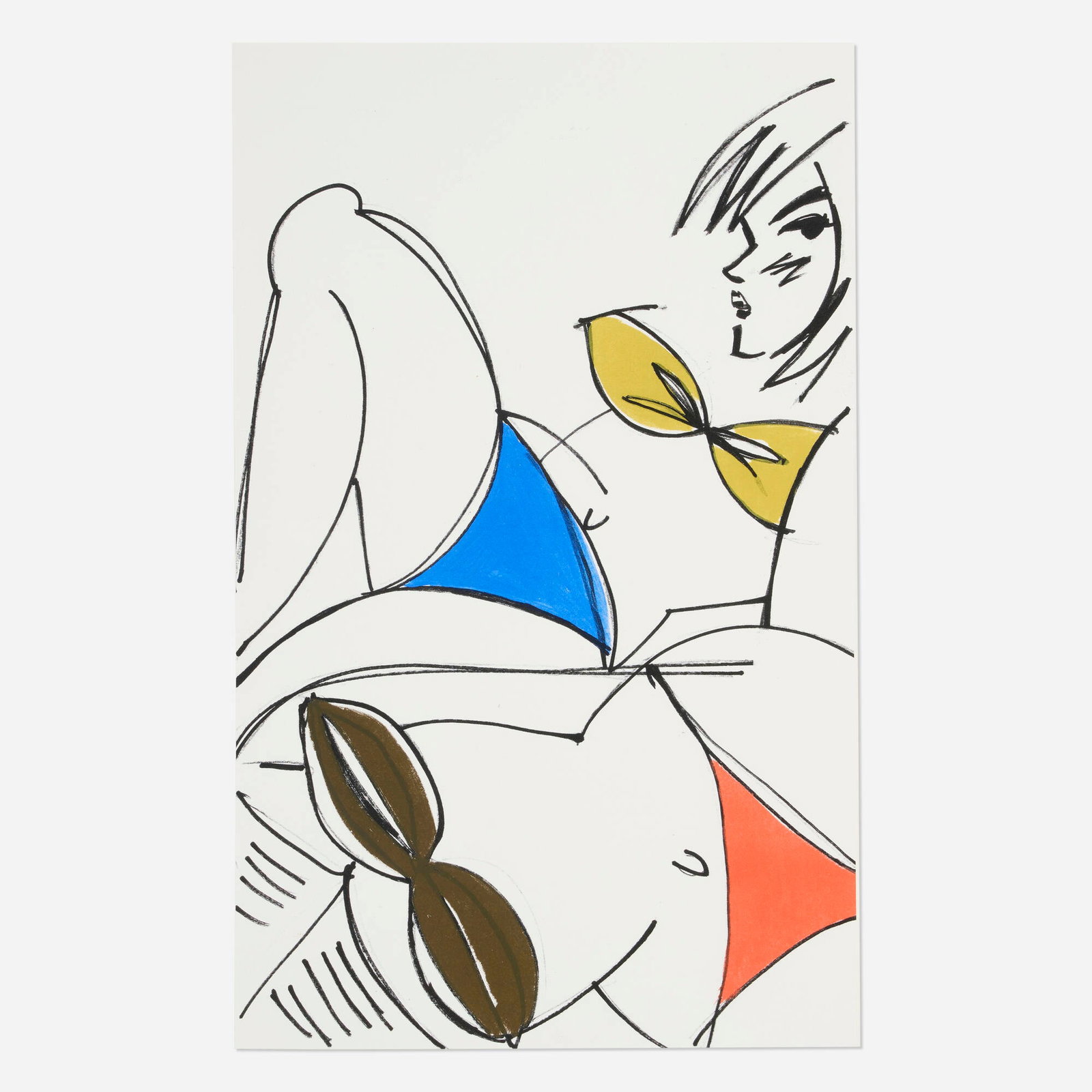 Ella Kruglyanskaya, Untitled: Ella Kruglyanskaya Untitled 2014 screenprint in colors 22.25 h x 13.875 w in (57 x 35 cm) This work is number 31 from the edition of 100. Sold with a certificate of authenticity from Studio Voltaire,