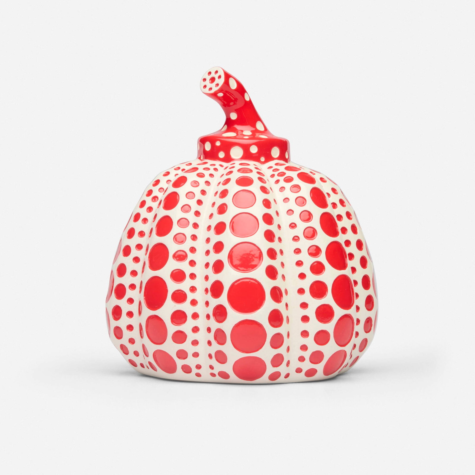 Yayoi Kusama, Pumpkin: Yayoi Kusama Pumpkin 2010 lacquered resin 3.75 h x 3.375 dia in (10 x 9 cm) Stamped signature to underside '?Yayoi Kusama'. This work is from the edition produced by Benesse Holdings, Inc., Naoshima,
