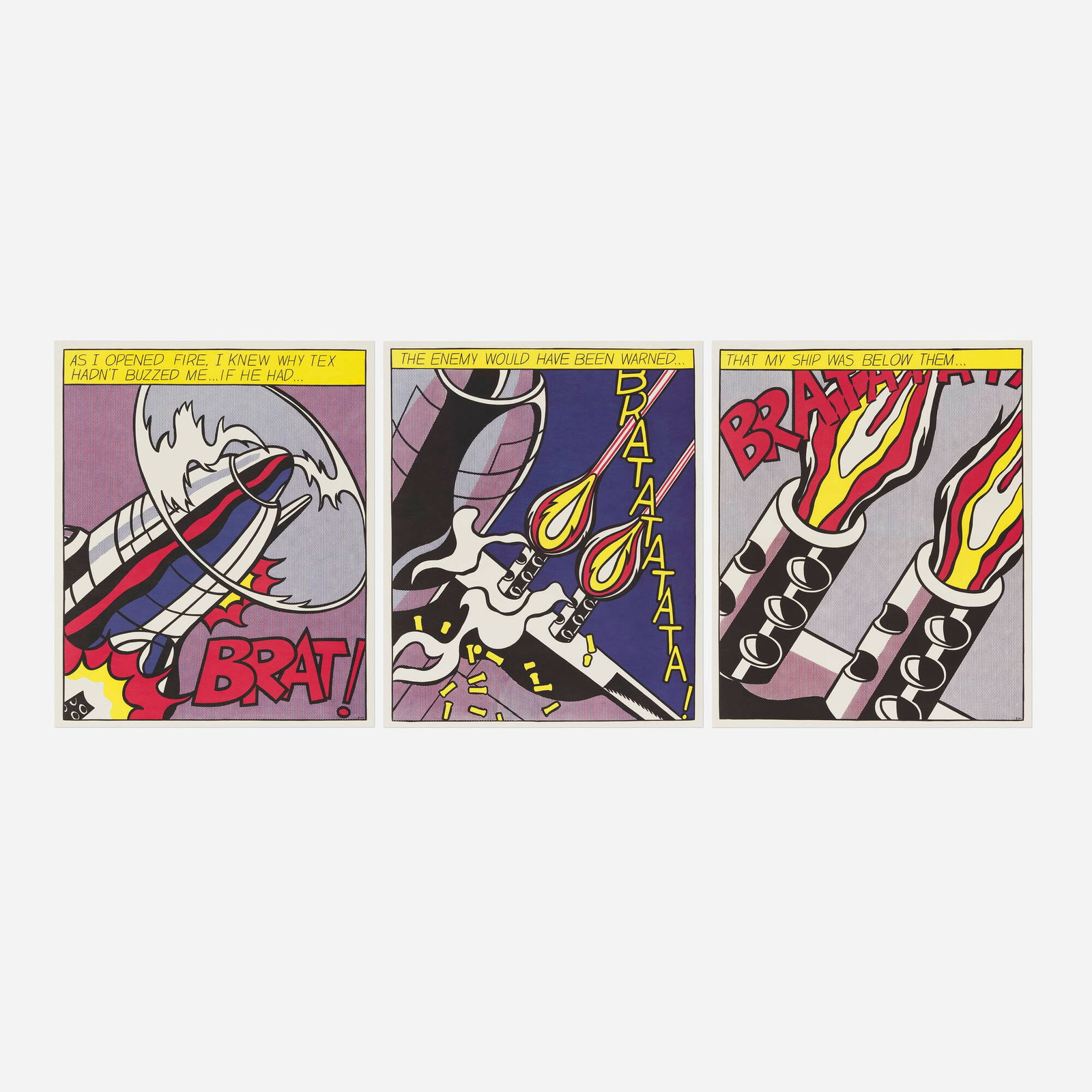 Roy Lichtenstein, As I Opened Fire (triptych) (1 of 2)