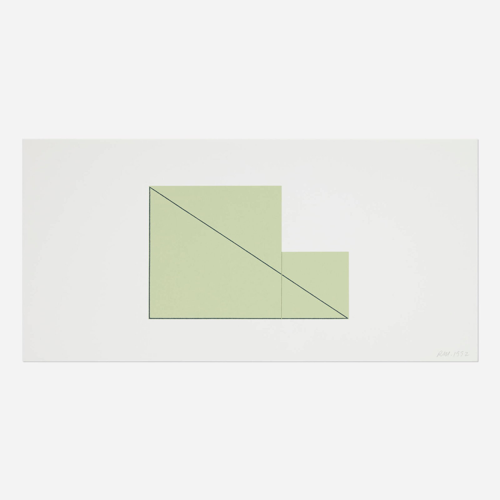Robert Mangold, Untitled (from the A Book of Silk Screen Prints portfolio): Robert Mangold Untitled (from the A Book of Silk Screen Prints portfolio) 1992 screenprint in colors on Fabriano Cotton image: 7.125 h x 10.5 w in (18 x 27 cm) sheet: 11.75 h x 23.875 w in (30 x 61