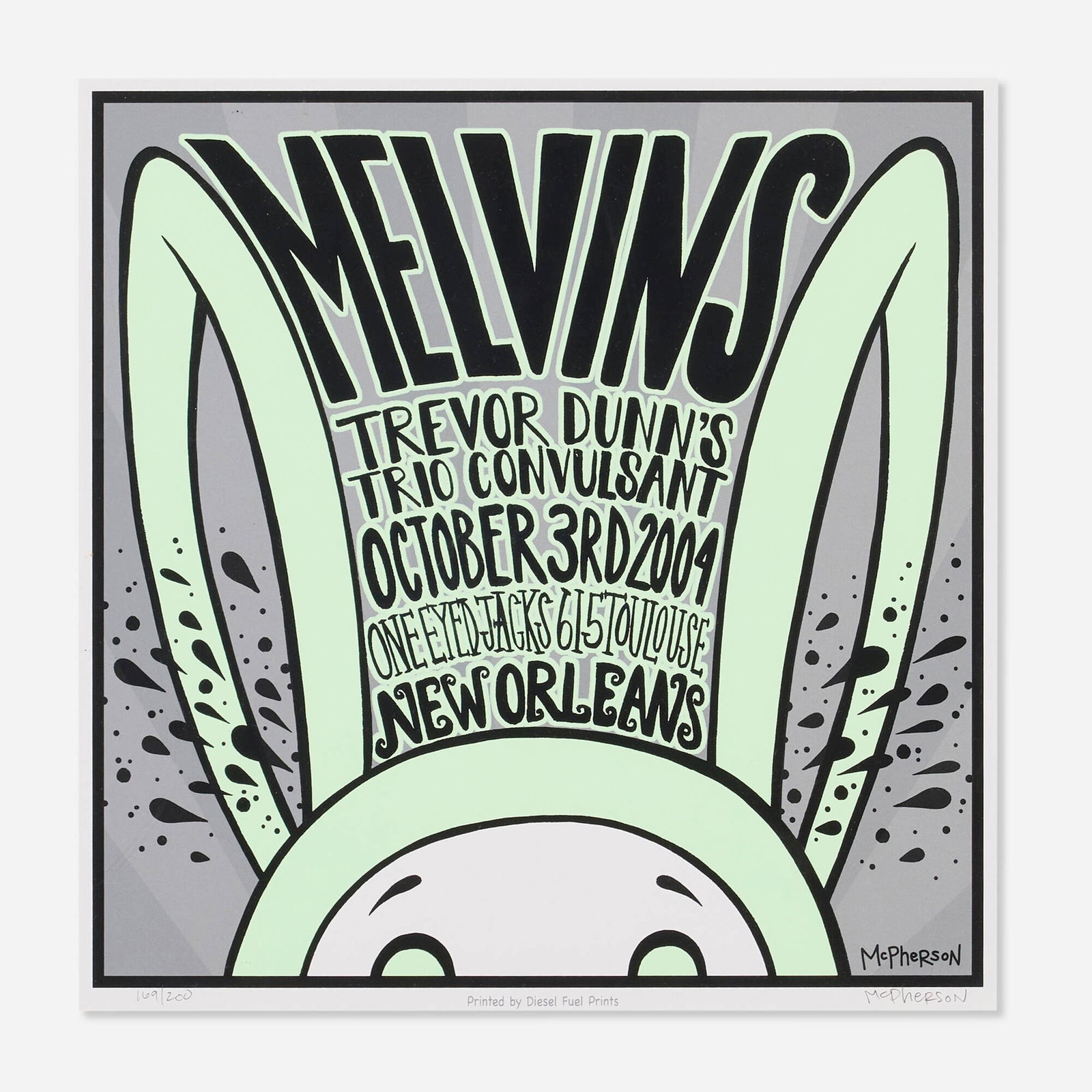 Tara McPherson, Melvins concert poster (1 of 3)
