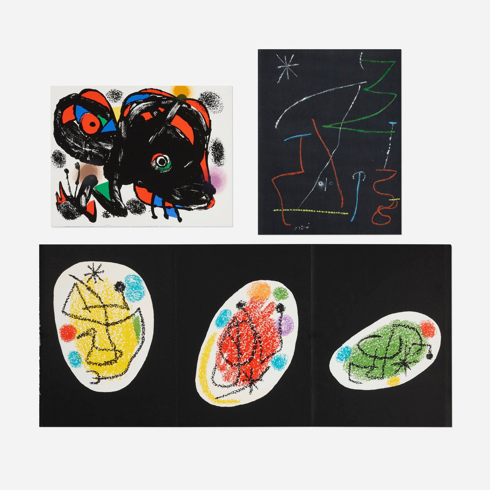Joan Miro, Untitled; Bird in the Night; Untitled (three works for XXe Siecle) (1 of 1)