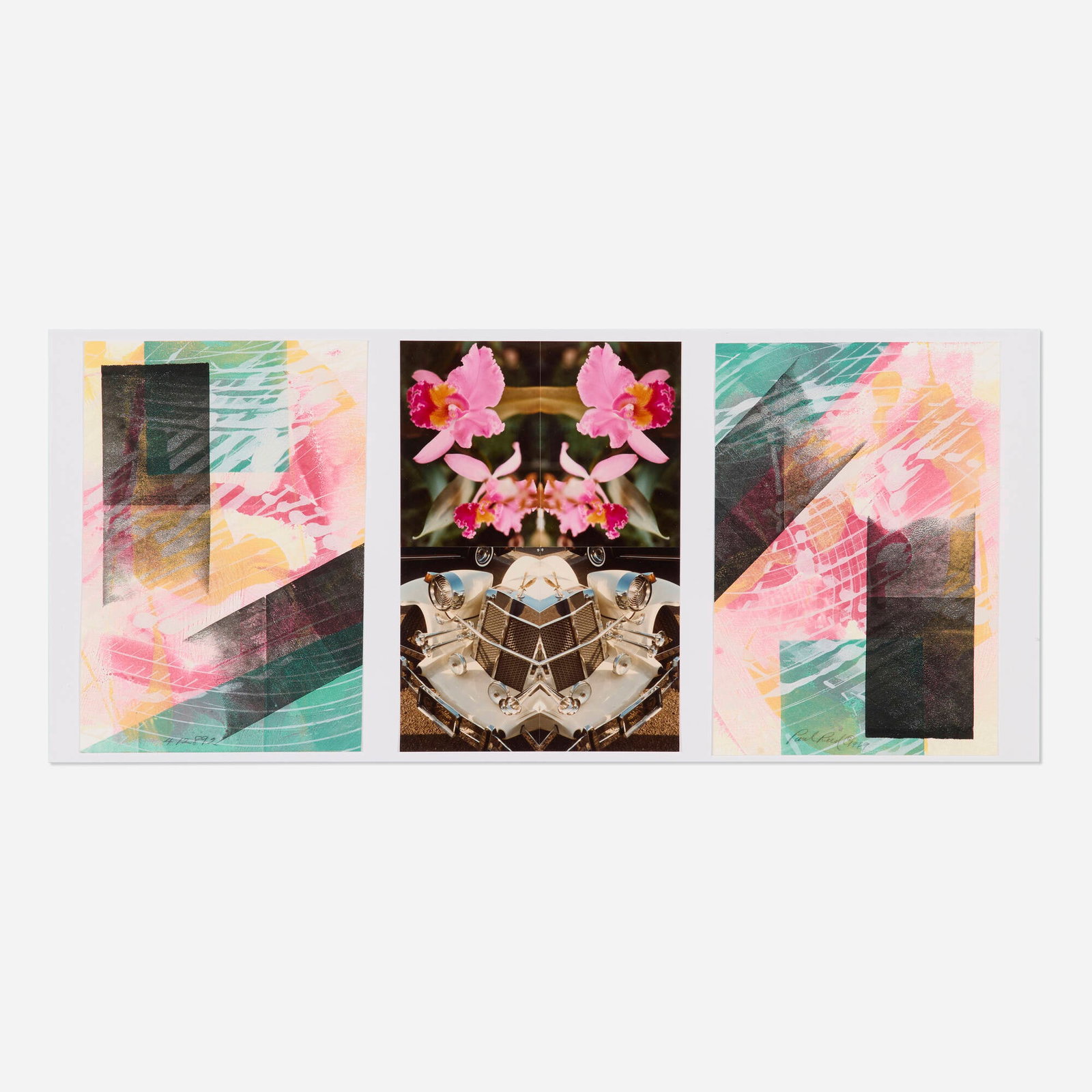 Paul Reed, Untitled (triptych): Paul Reed Untitled (triptych) 1989 monoprint and C-print each: 11.25 h x 7.75 w in (29 x 20 cm) overall: 11.25 h x 25.25 w in (29 x 64 cm) Signed, dated, and inscribed to lower edge '412892 Paul