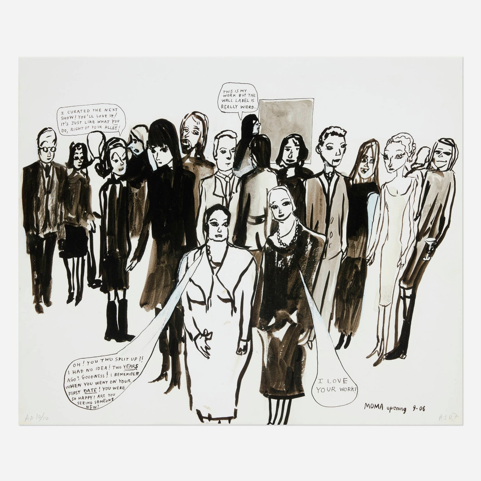 Amy Sillman, MoMA Opening: Amy Sillman MoMA Opening 2007 archival inkjet print 14.125 h x 17 w in (36 x 43 cm) Signed, dated, and numbered to lower edge 'AP 10/10 AS 07'. This work is artist's proof 10 of 10