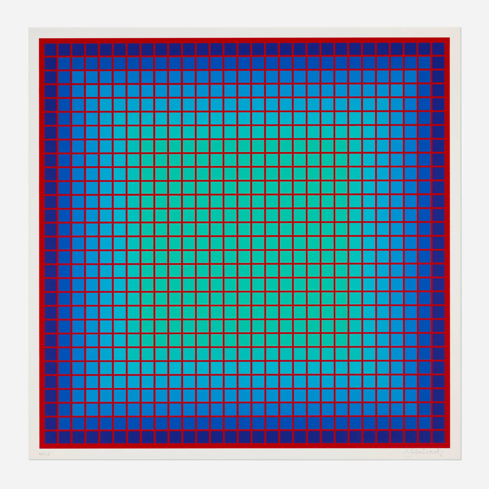 Julian Stanczak, Conferring Blue (1 of 2)