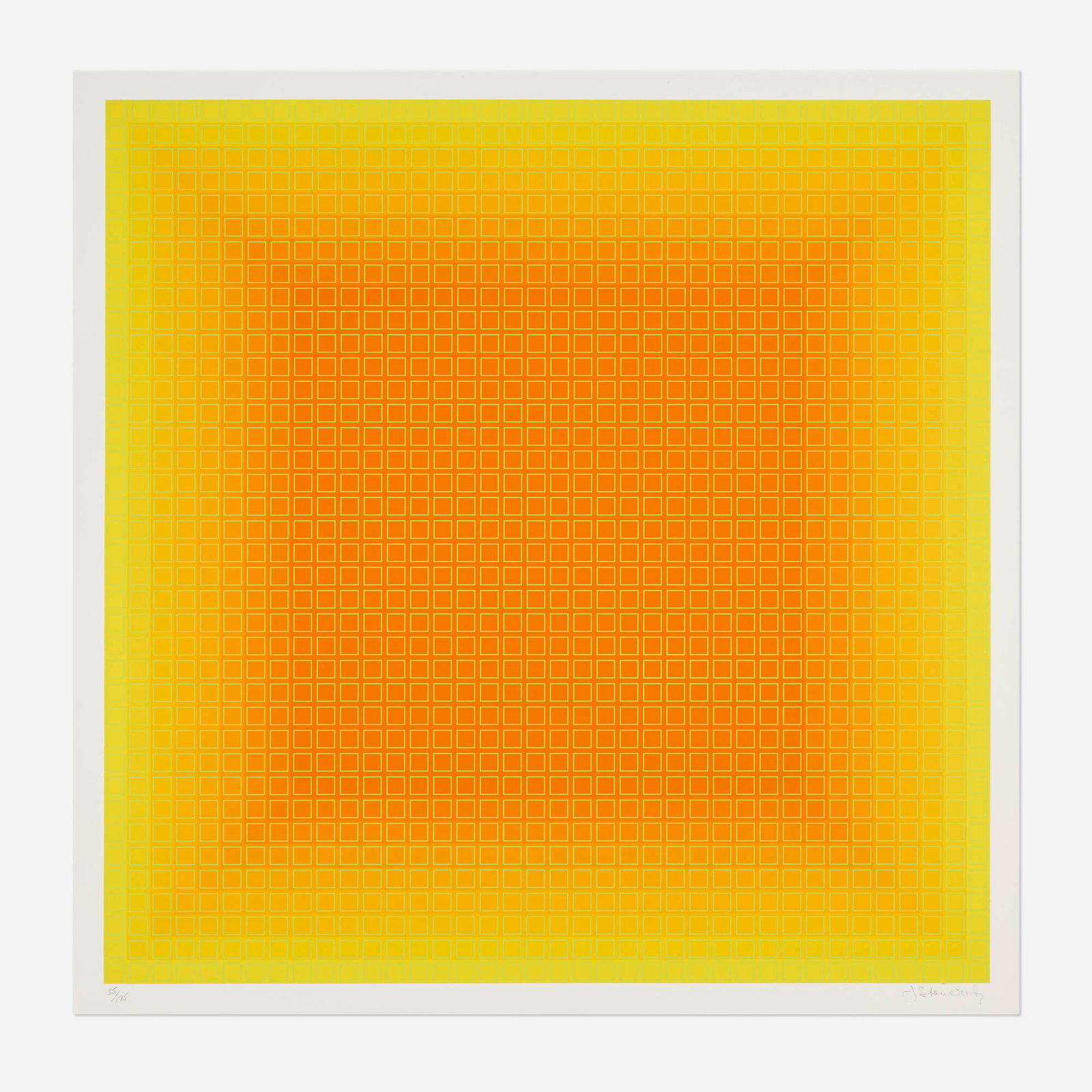 Julian Stanczak, Yellow Filtration (1 of 2)