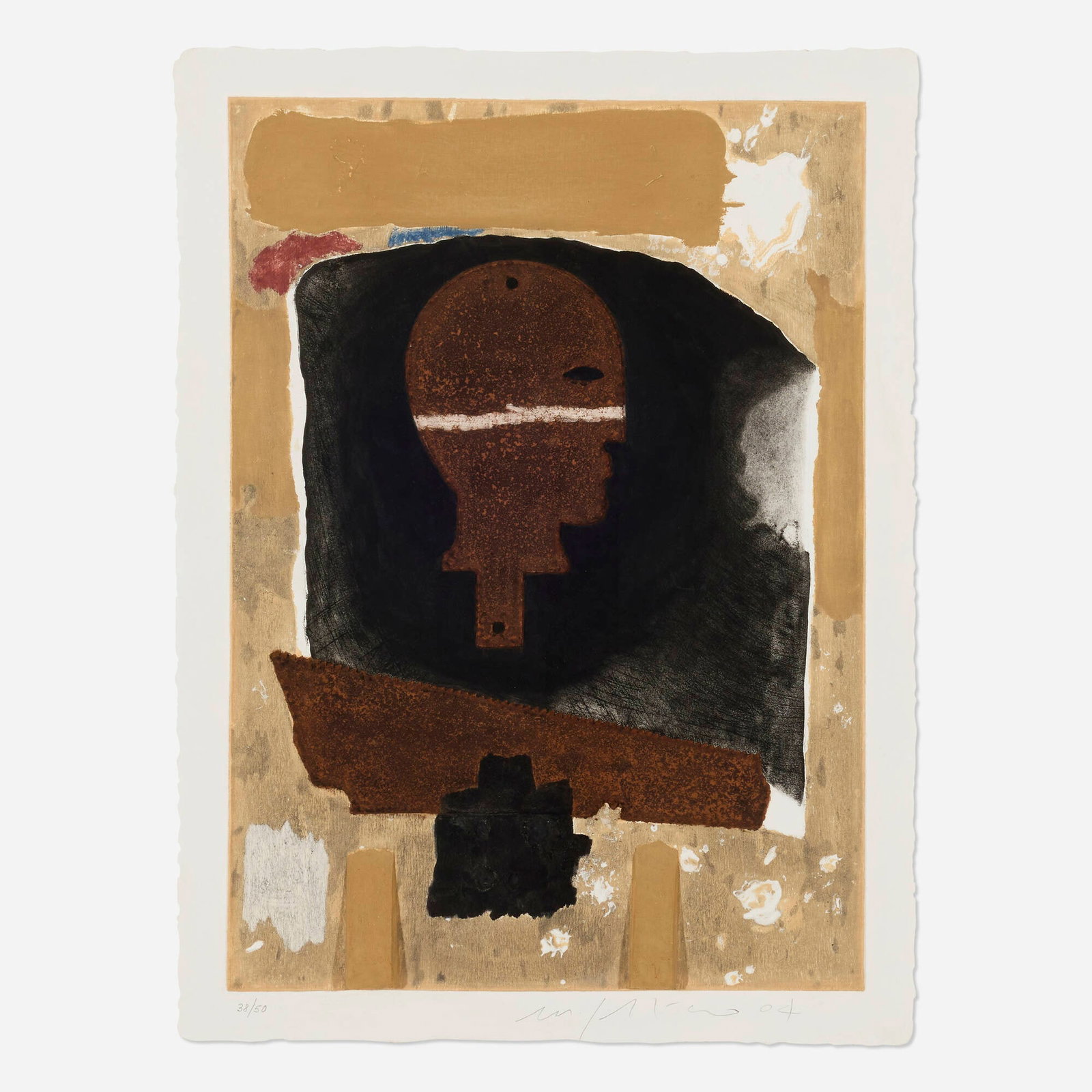 Mimmo Paladino, California Suite No. 2: Mimmo Paladino California Suite No. 2 2004 Mixografia in colors with cast resin on handmade paper image: 27 h x 19 w in (69 x 48 cm) sheet: 31 h x 21 w in (79 x 53 cm) Signed, dated, and num