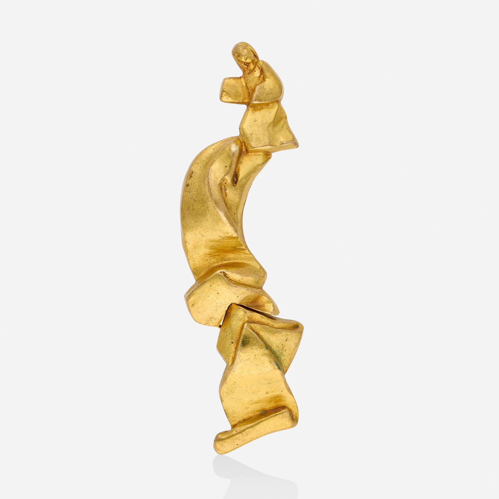 Line Vautrin, 'Jonas' gilt bronze brooch (1 of 2)